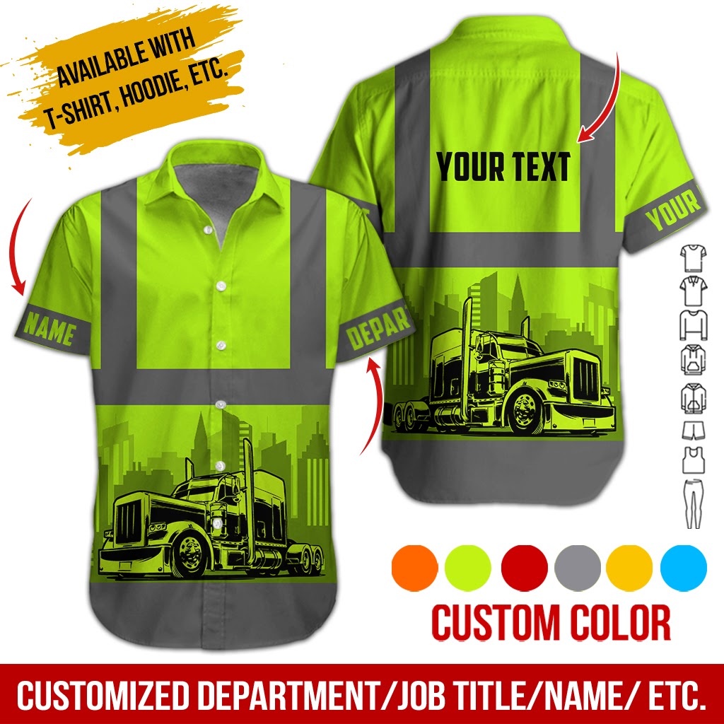 Customized Name And Color Truck Uniform All Over Printed Clothes AA521 ...