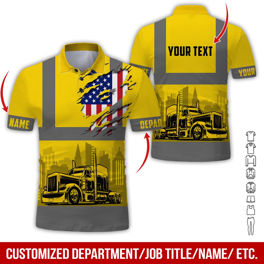 Customized Truck Driver Uniform Full Color All Over Printed Clothes ND829 –  Azfancy