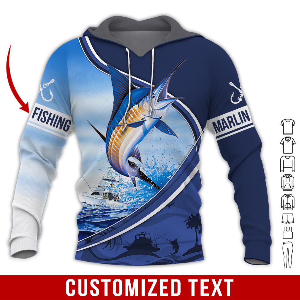 Personalized Name Marlin Fishing All Over Printed Clothes NJ946 – Azfancy