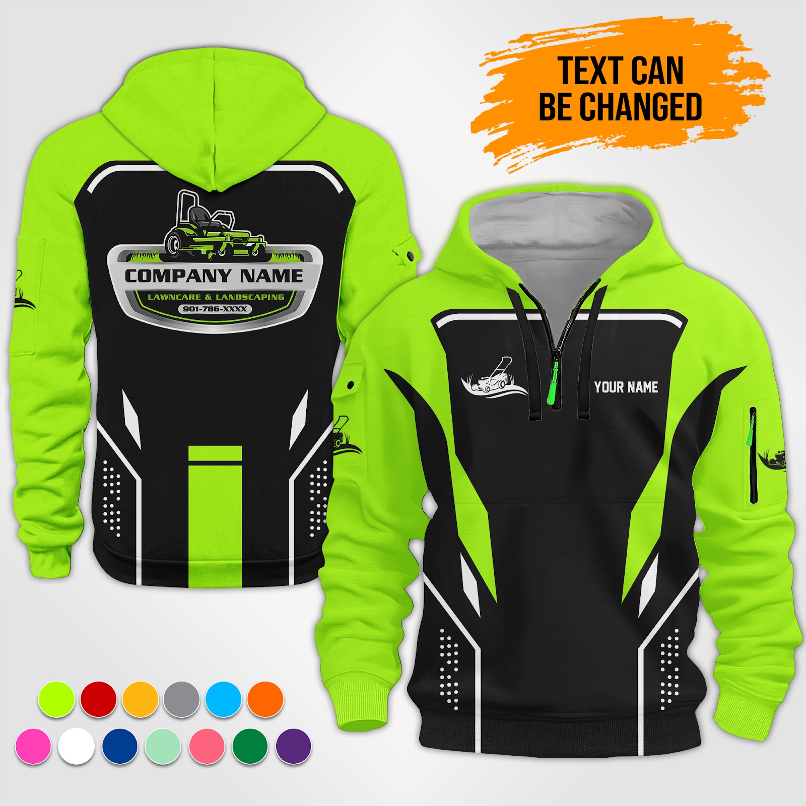 Custom Tree Service 3D Quarter Zip Hoodie