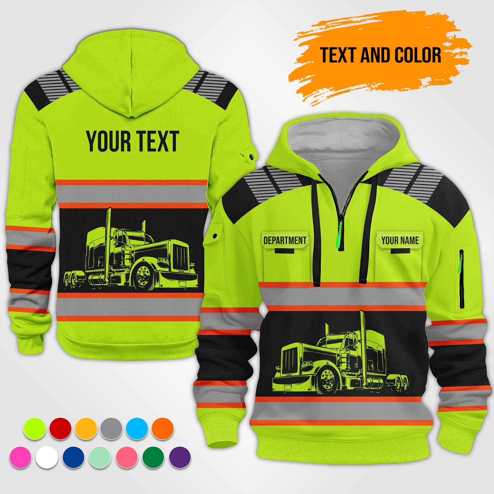 Custom Uniform Quarter Zip Hoodie