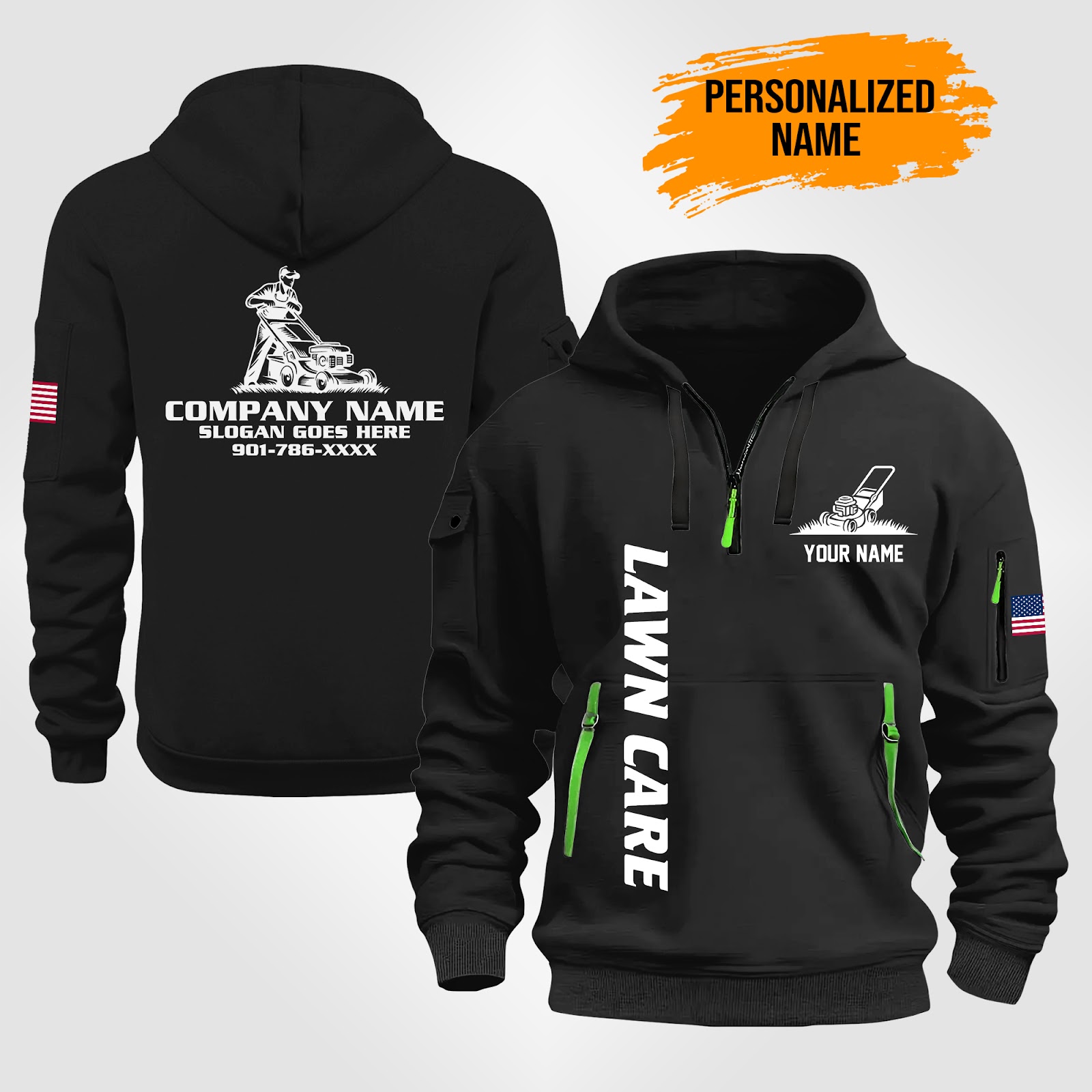 5881935-personalized-name-lawn-care-quarter-zip-hoodie-pc37-2.jpg Custom Lawn Care Quarter Zip Hoodie - photo 2