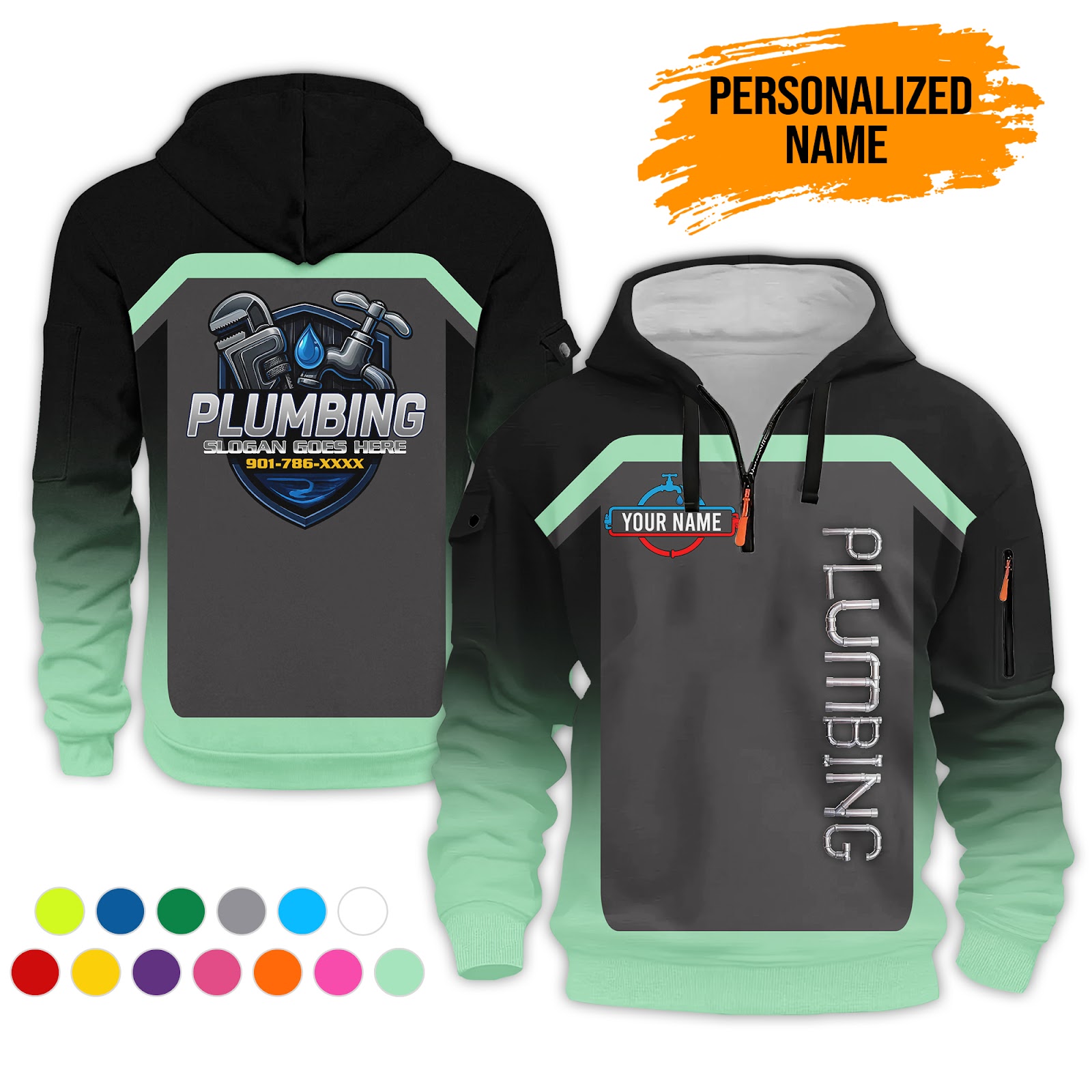 5882711-personalized-name-plumbing-3d-quarter-zip-hoodie-ct690-10.jpg Custom Plumbing 3D Quarter Zip Hoodie - photo 10