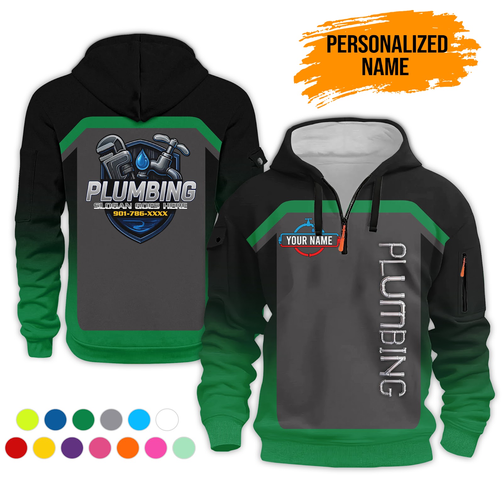 5882711-personalized-name-plumbing-3d-quarter-zip-hoodie-ct690-12.jpg Custom Plumbing 3D Quarter Zip Hoodie - photo 12