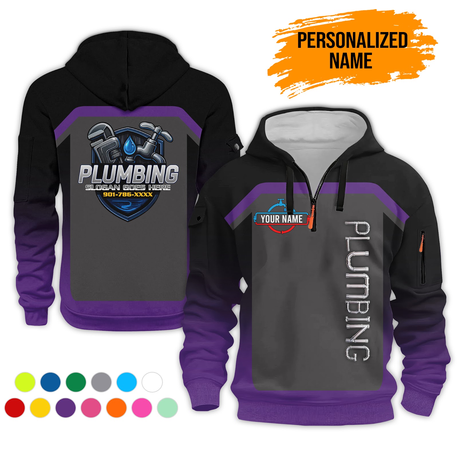 5882711-personalized-name-plumbing-3d-quarter-zip-hoodie-ct690-13.jpg Custom Plumbing 3D Quarter Zip Hoodie - photo 13