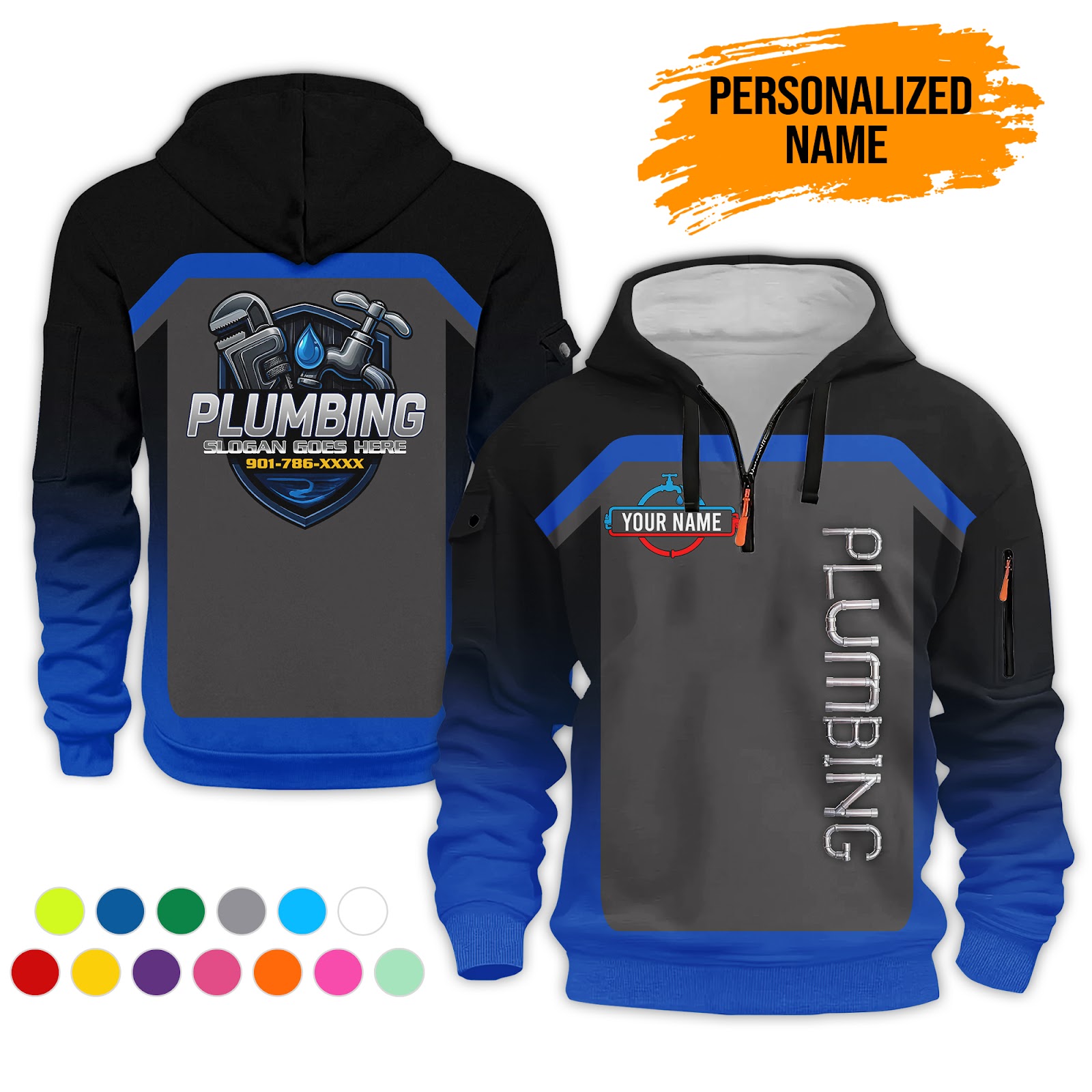 5882711-personalized-name-plumbing-3d-quarter-zip-hoodie-ct690-9.jpg Custom Plumbing 3D Quarter Zip Hoodie - photo 9
