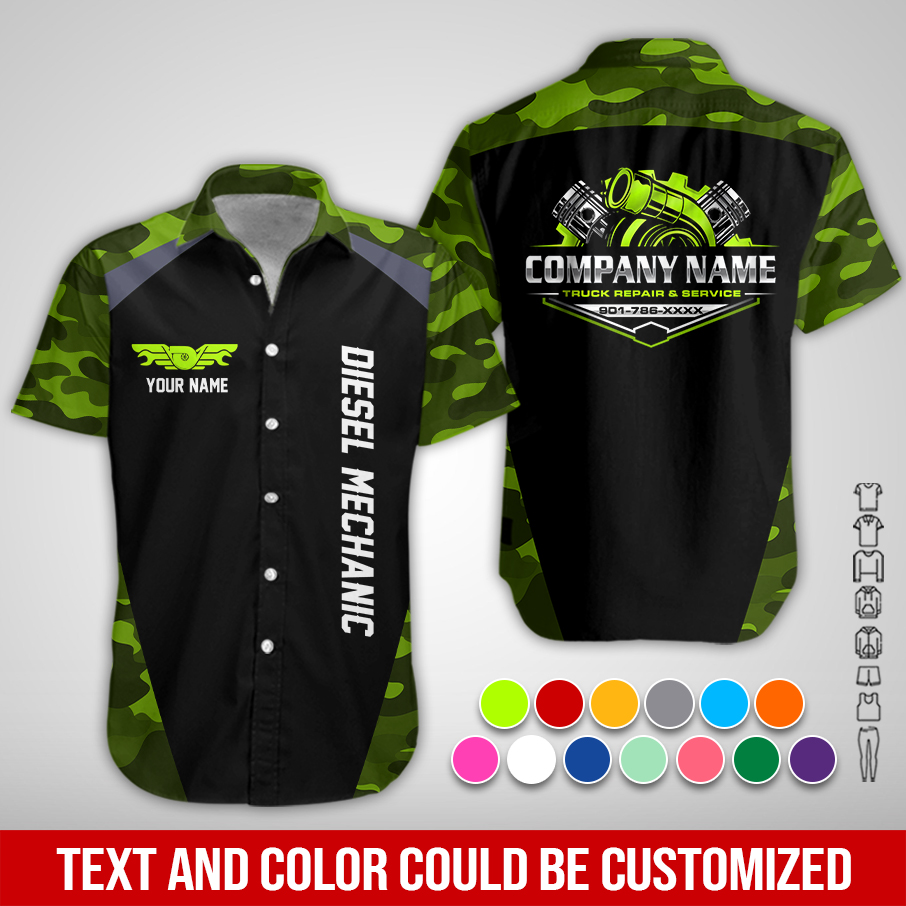 Custom Text and Diesel Mechanic Uniform Camo - photo 3