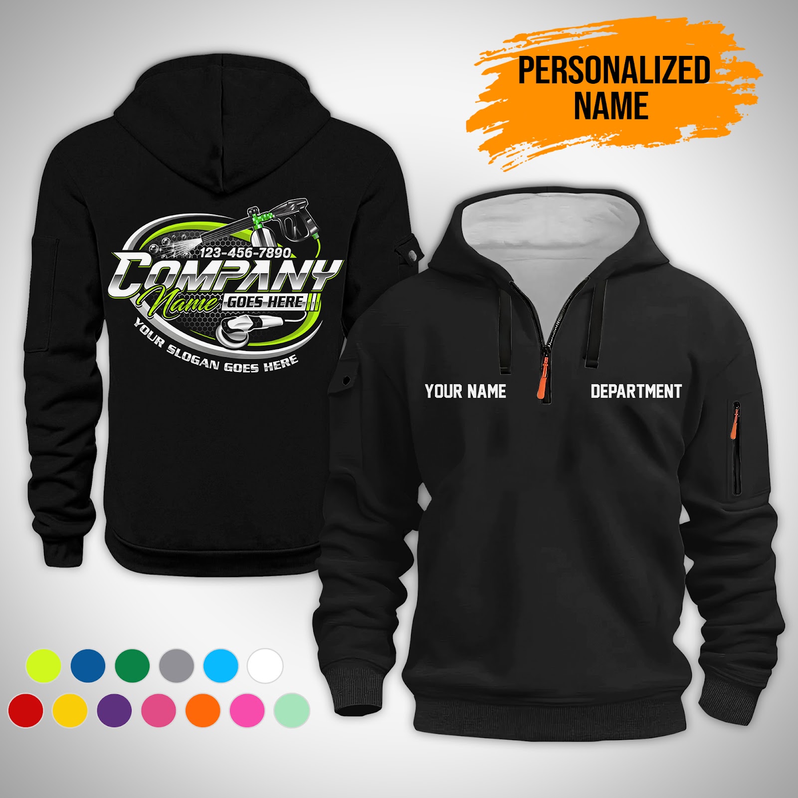 Custom Auto Detailing Quarter Zip Hoodie