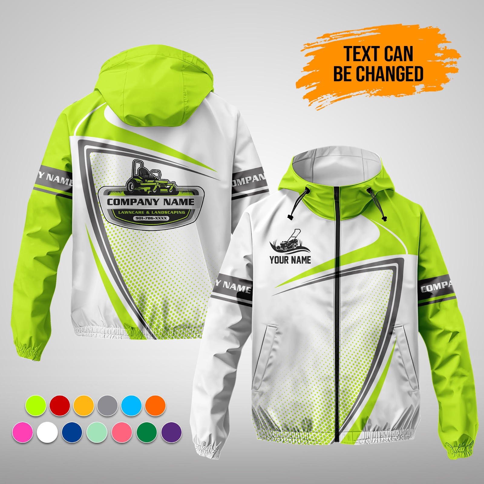 Custom Tree Service 3D Printed Windbreaker Jacket