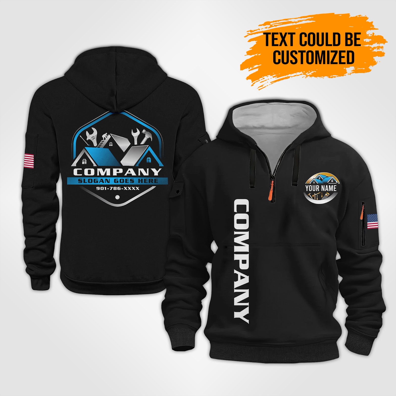 5912241-personalized-name-house-construction-quarter-zip-hoodie-op602-2.jpg Custom House Construction Quarter Zip Hoodie - photo 2