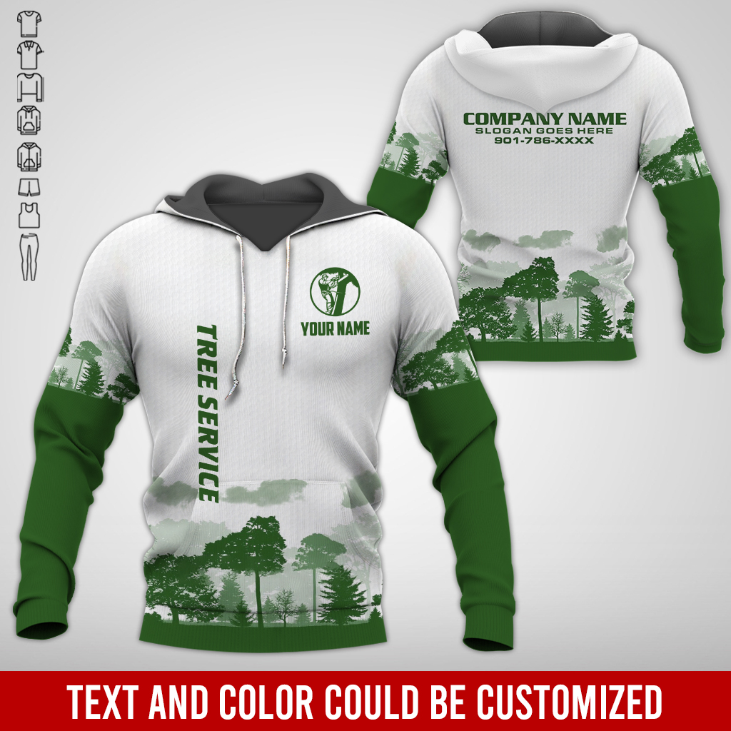 Custom Tree Service 3D Quarter Zip Hoodie - photo 5