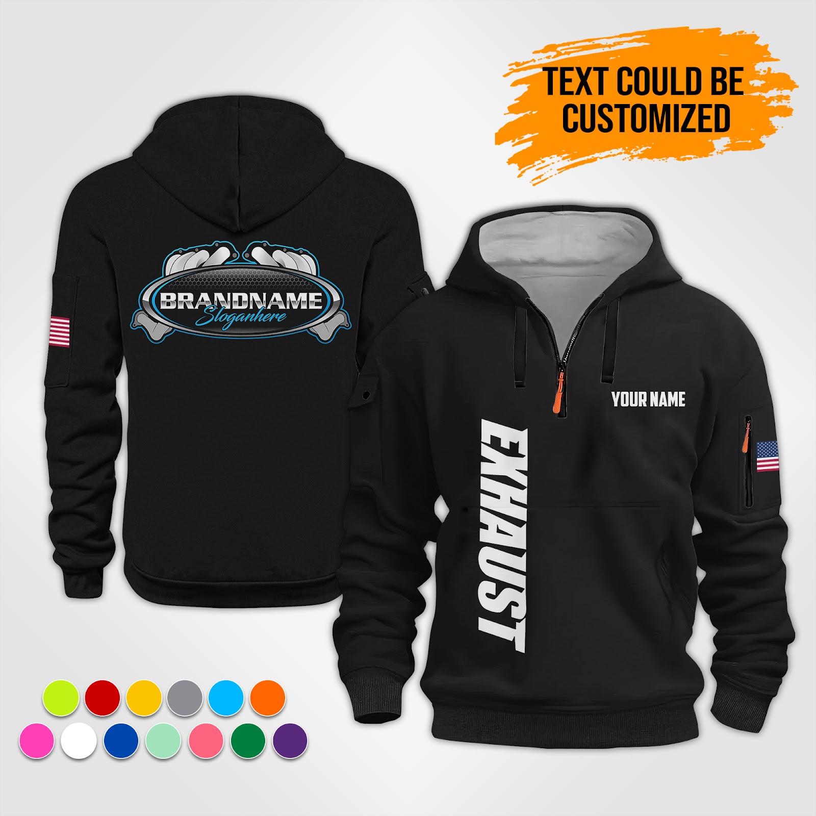 5921716-personalized-name-exhaust-3d-quarter-zip-hoodie-op621-5.jpg Custom Exhaust 3D Quarter Zip Hoodie - photo 5