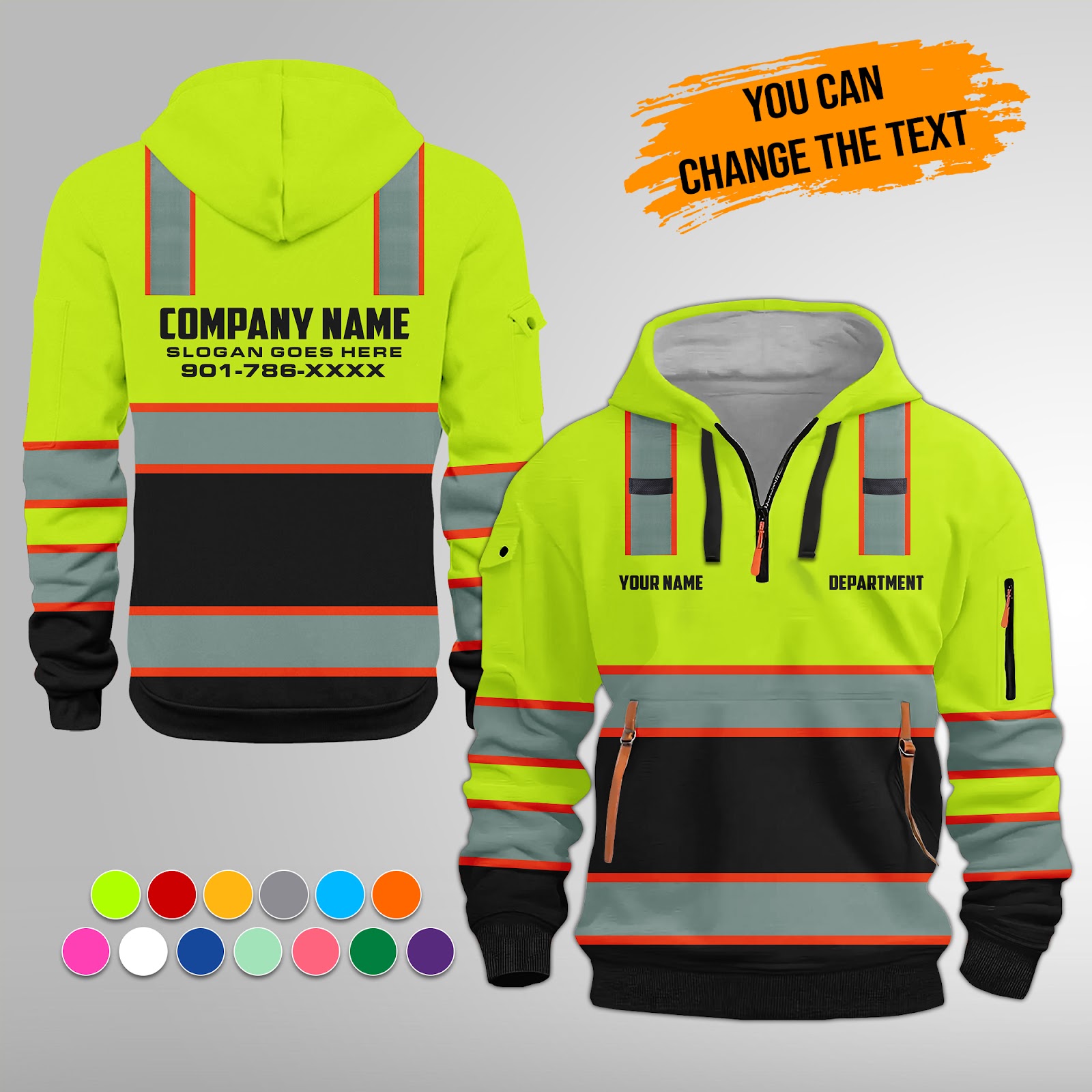 Heavy Equipment 3D Quarter Zip Hoodie