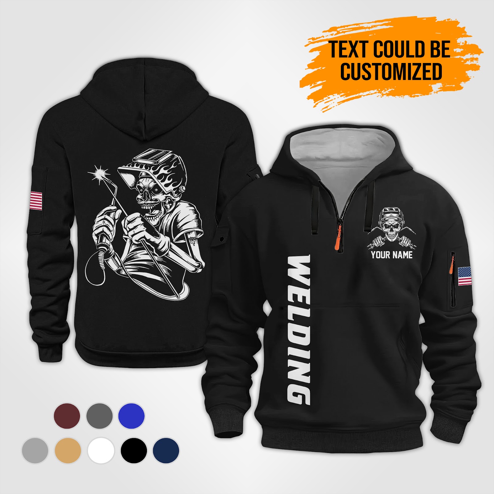 Custom Welding Quarter Zip Hoodie - photo 2