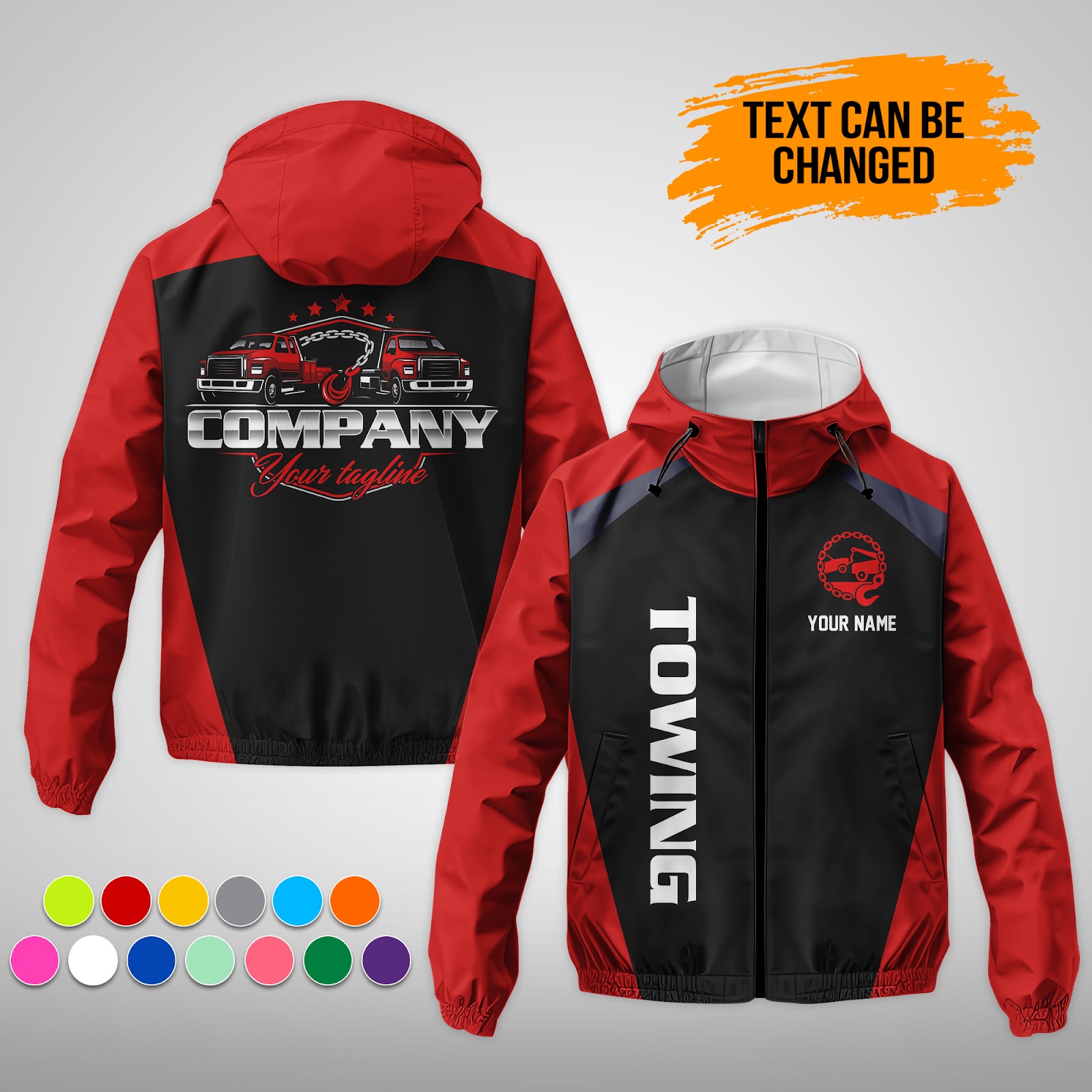 Custom Tree Service 3D Printed Windbreaker Jacket - photo 2