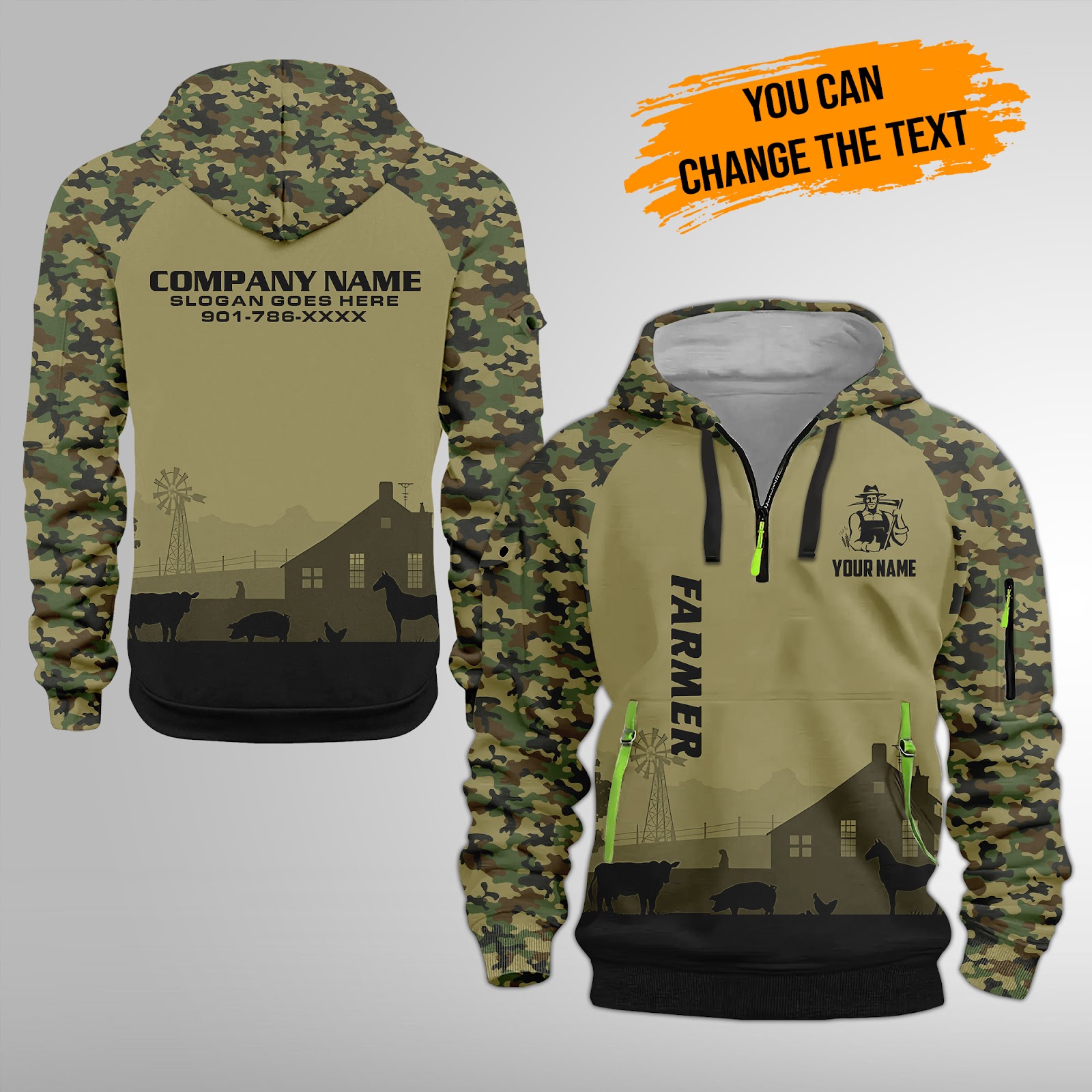 Custom Farmer 3D Hoodie