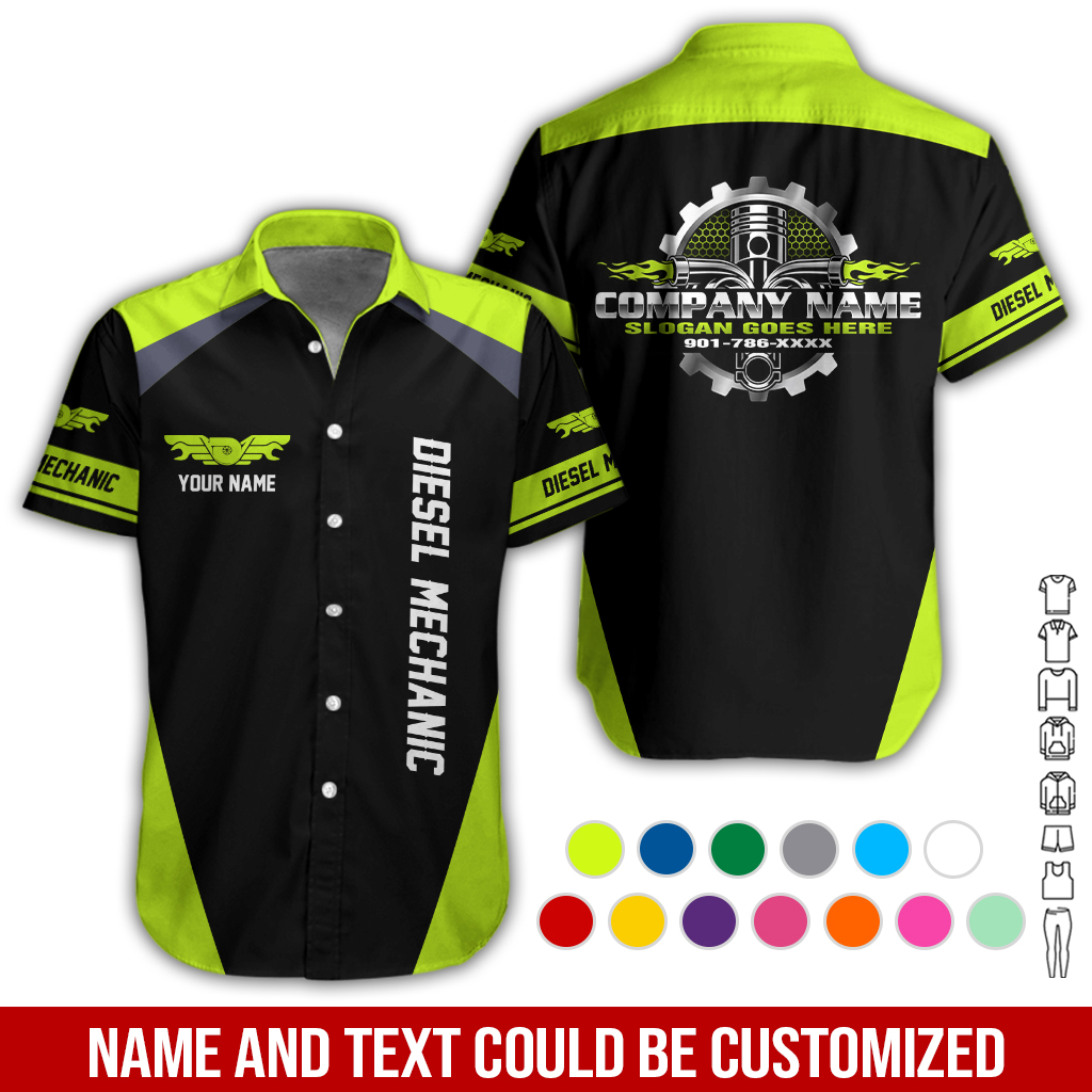 Custom Text and Diesel Mechanic Uniform 3D Hoodie - photo 3