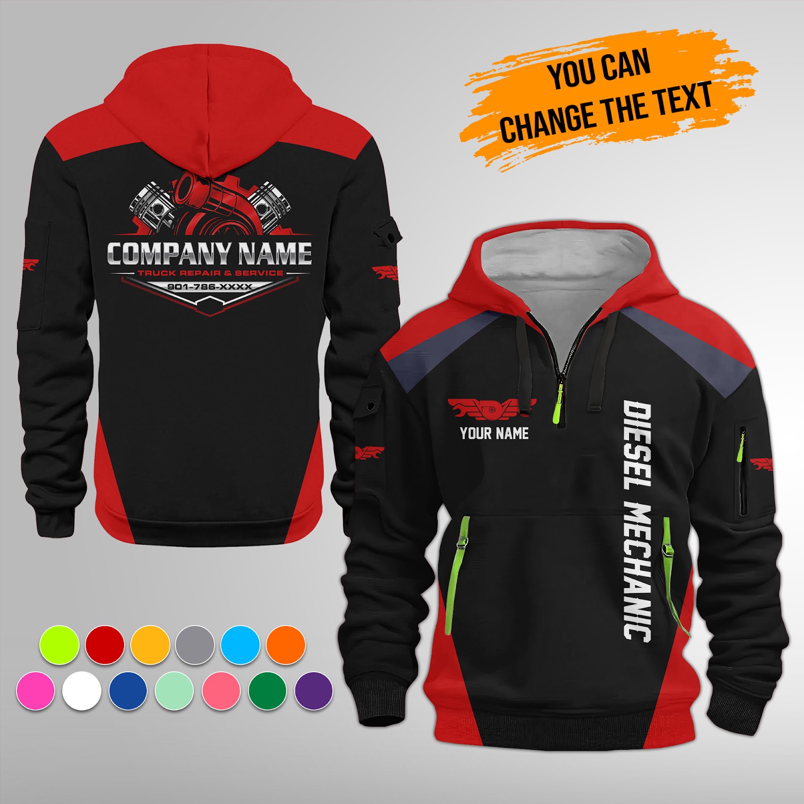 Custom Text and Diesel Mechanic Uniform 3D - photo 2