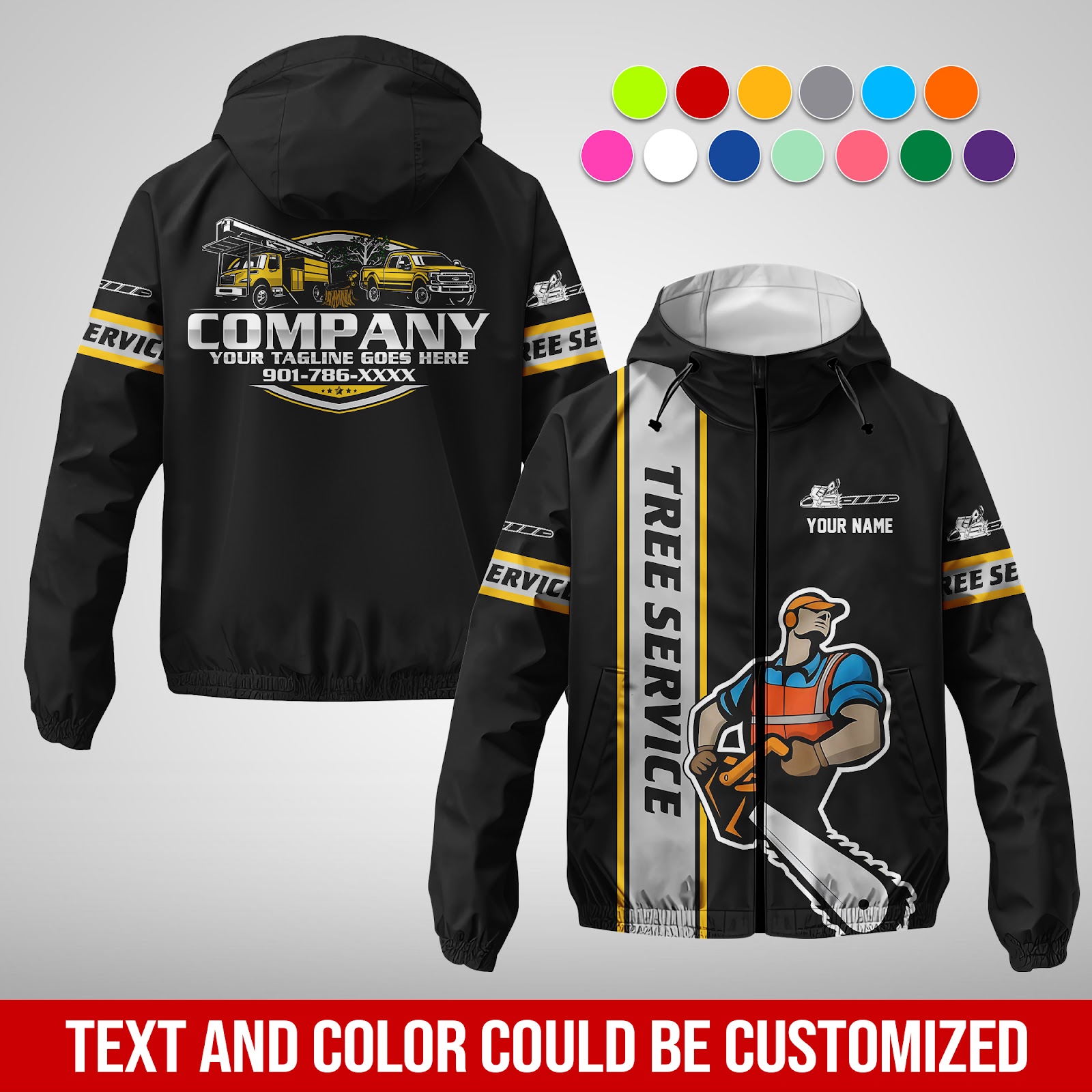5941788-personalized-name-tree-service-3d-printed-windbreaker-jacket-am641-3.jpg Custom Tree Service 3D Printed Windbreaker Jacket - photo 3