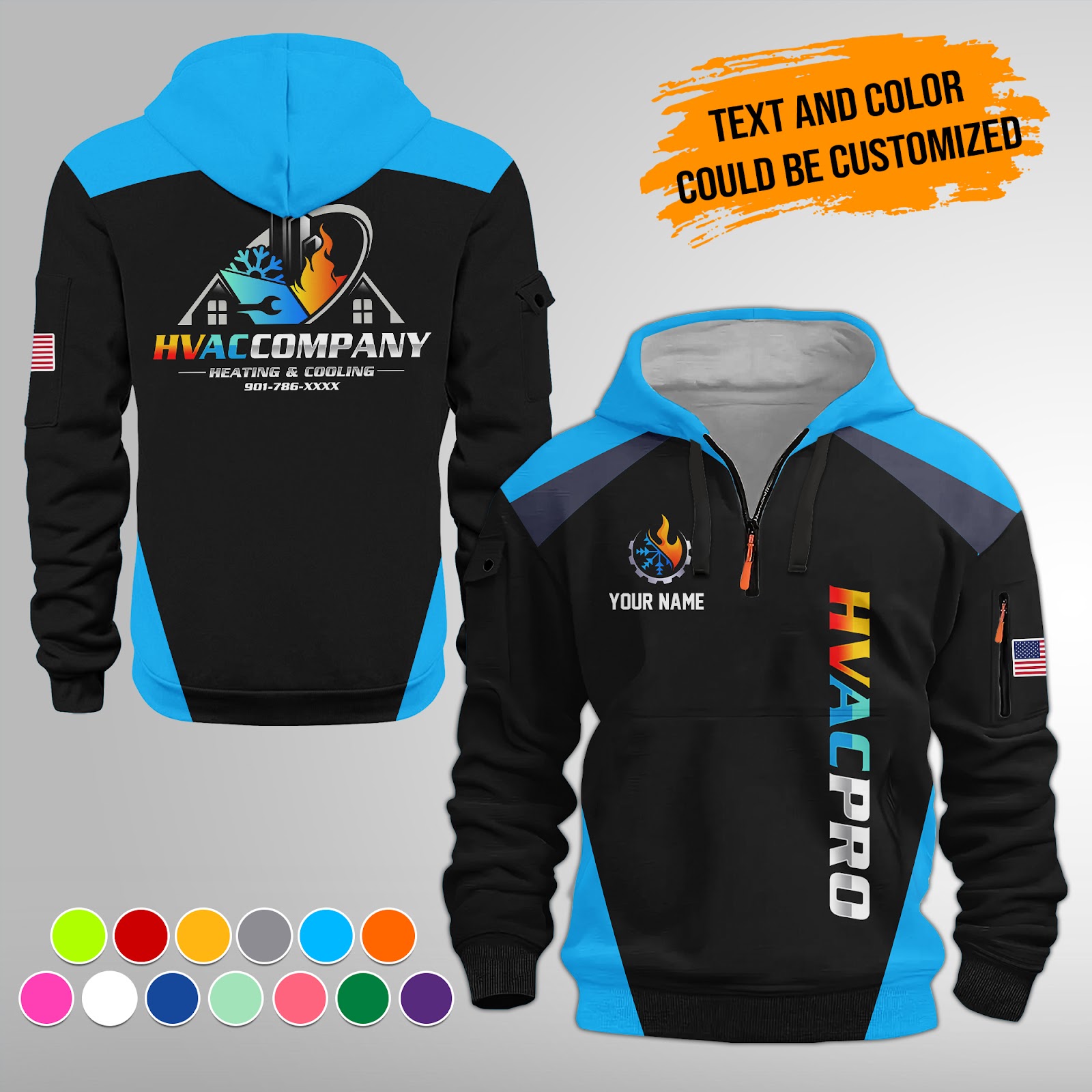 Custom HVAC 3D Hoodie - photo 5