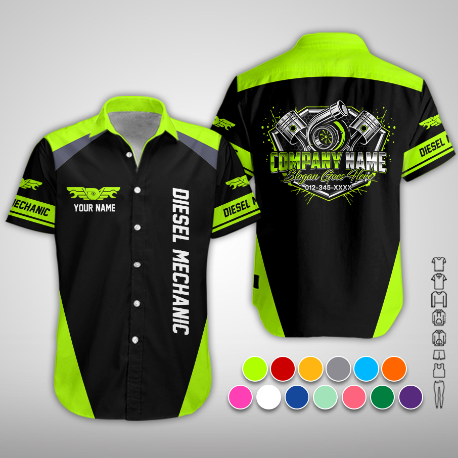 Custom Text and Diesel Mechanic Uniform 3D Hoodie - photo 3