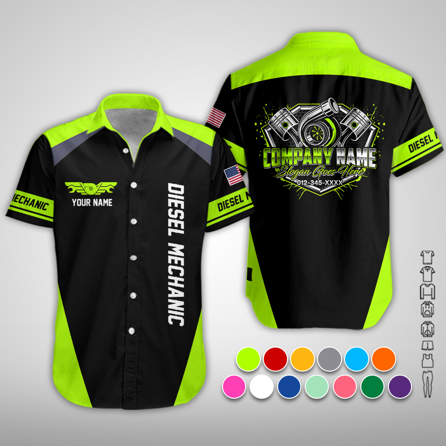 Custom Text and Diesel Mechanic Uniform 3D Hoodie - photo 3