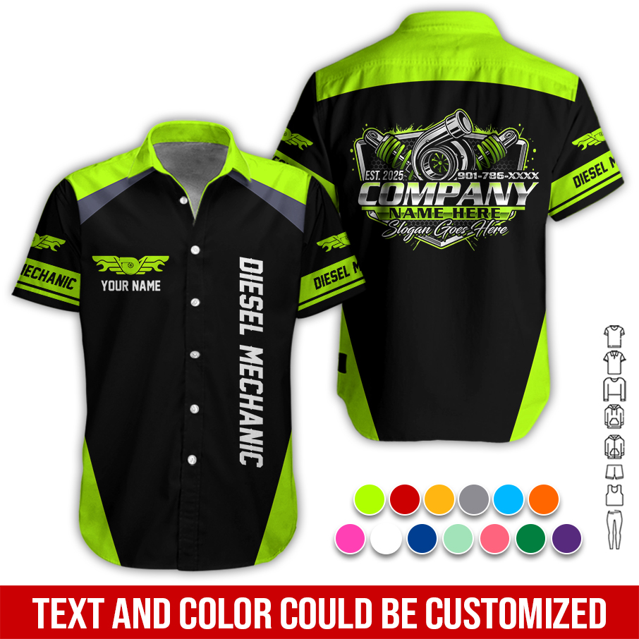 Custom Text and Diesel Mechanic Uniform 3D Hoodie - photo 3