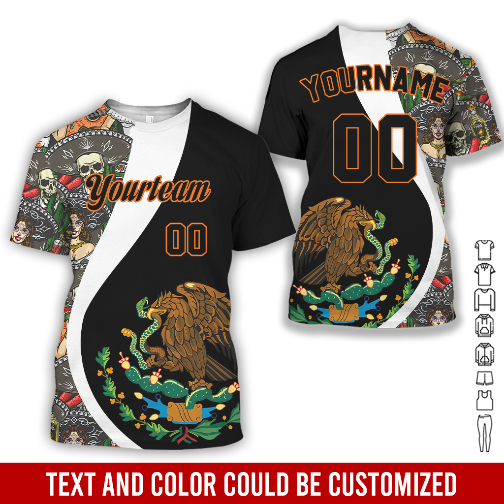 Custom Black Kelly Green Texas Orange-White 3D
