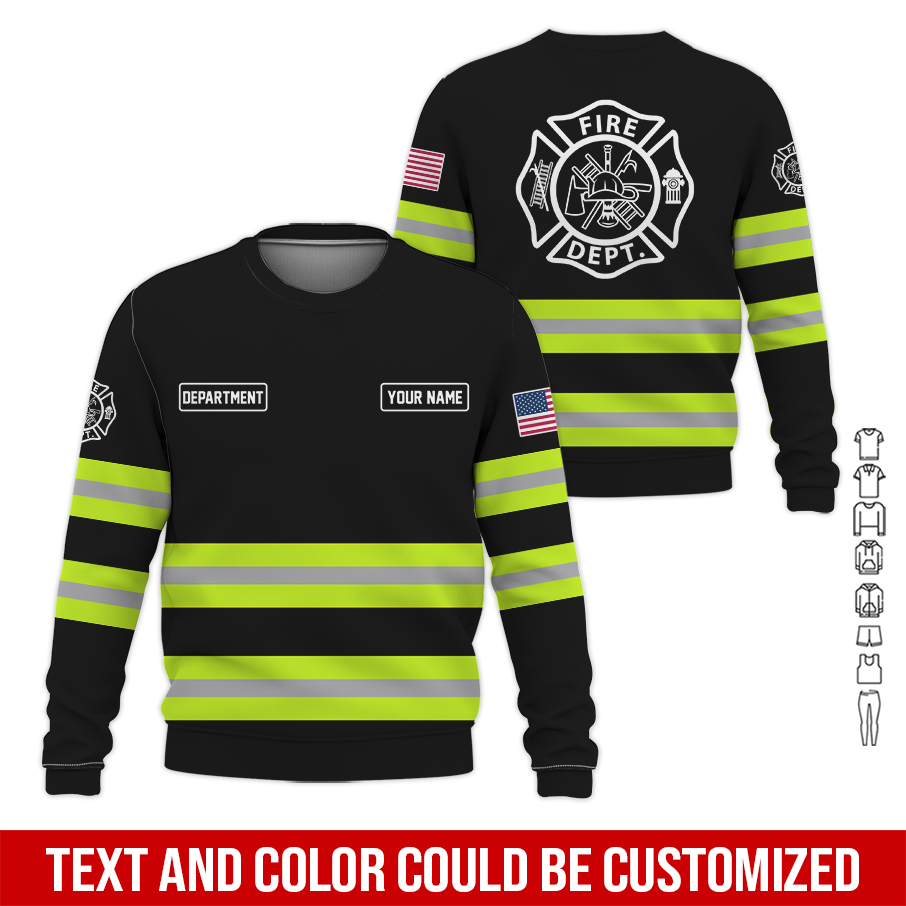 5950100-personalized-name-love-firefighter-quarter-zip-hoodie-zm200-4.jpg Custom Love Firefighter Hoodie - photo 4