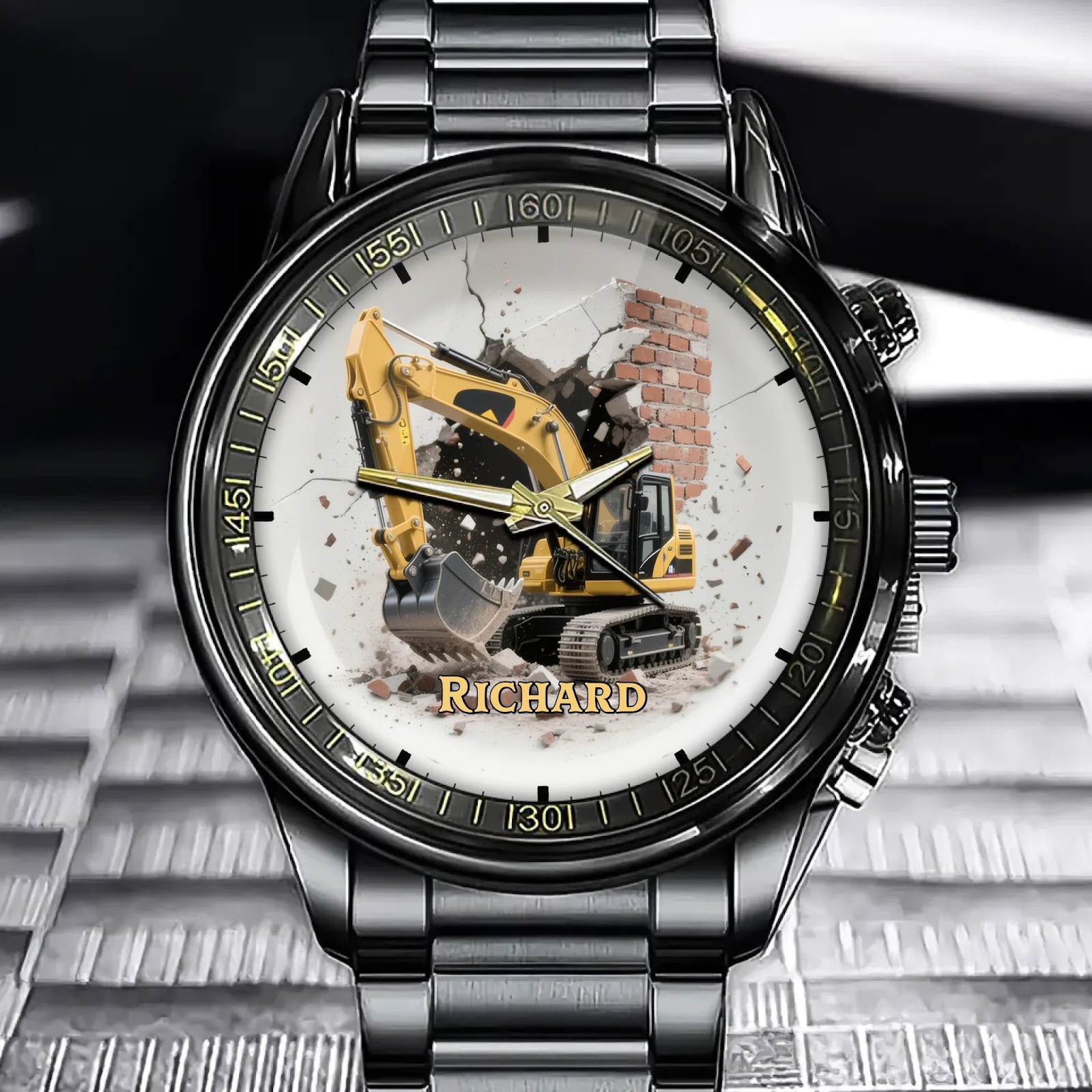 Custom Excavator Watch - Add Your Name to the
