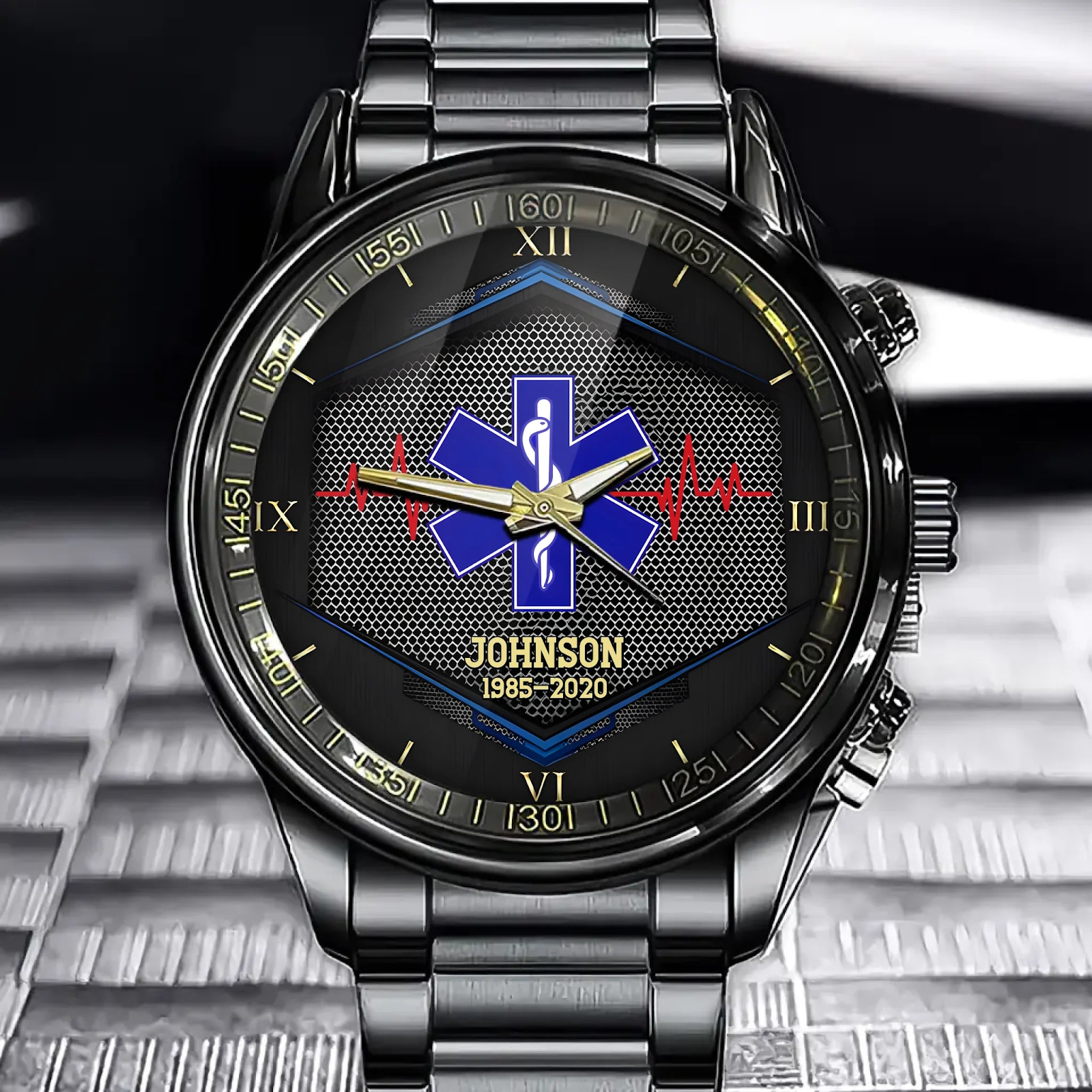 Custom EMS Stainless Steel Watch