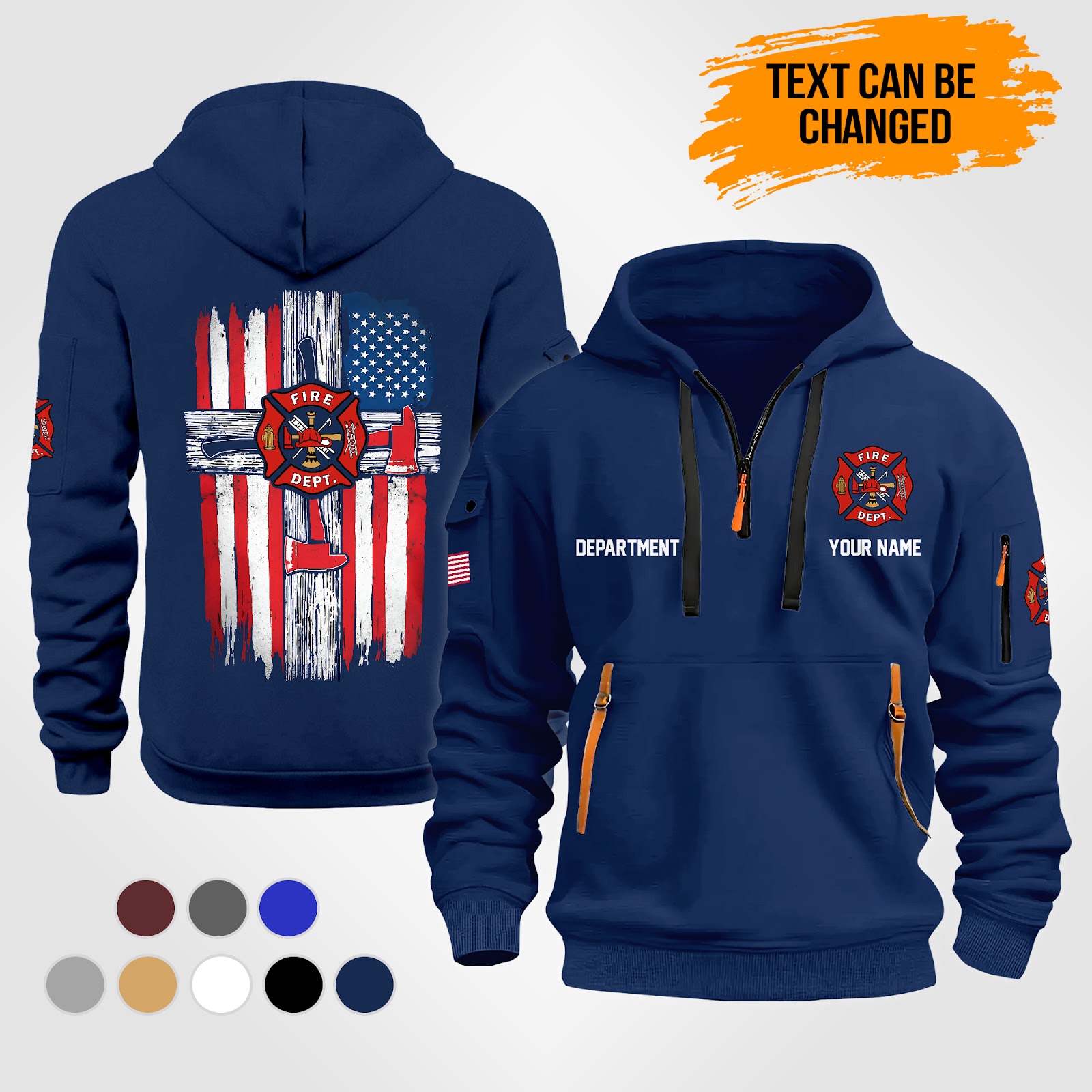 Peroanlized Name Proud Firefighter Quarter Zip