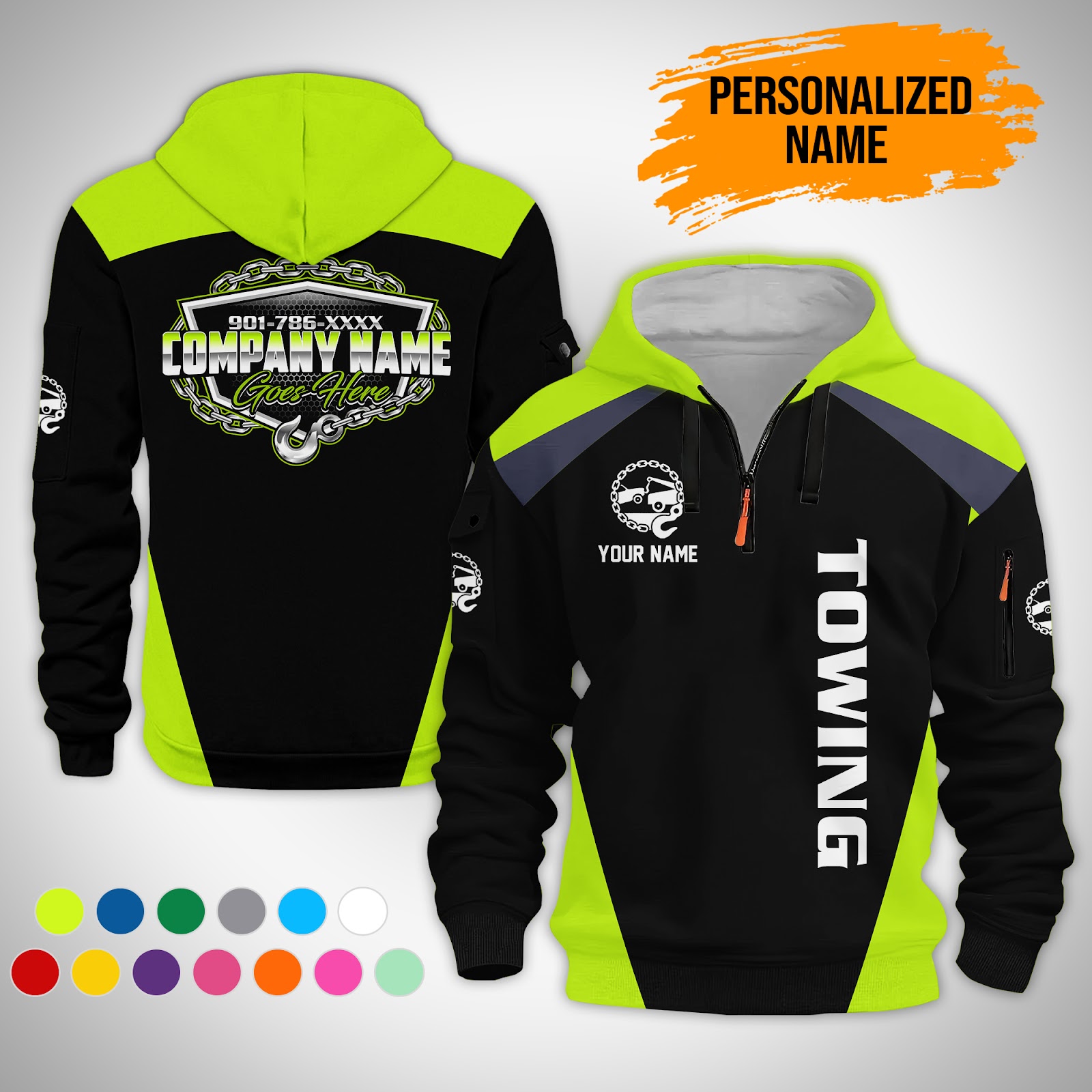 Custom Tow Truck 3D Hoodie