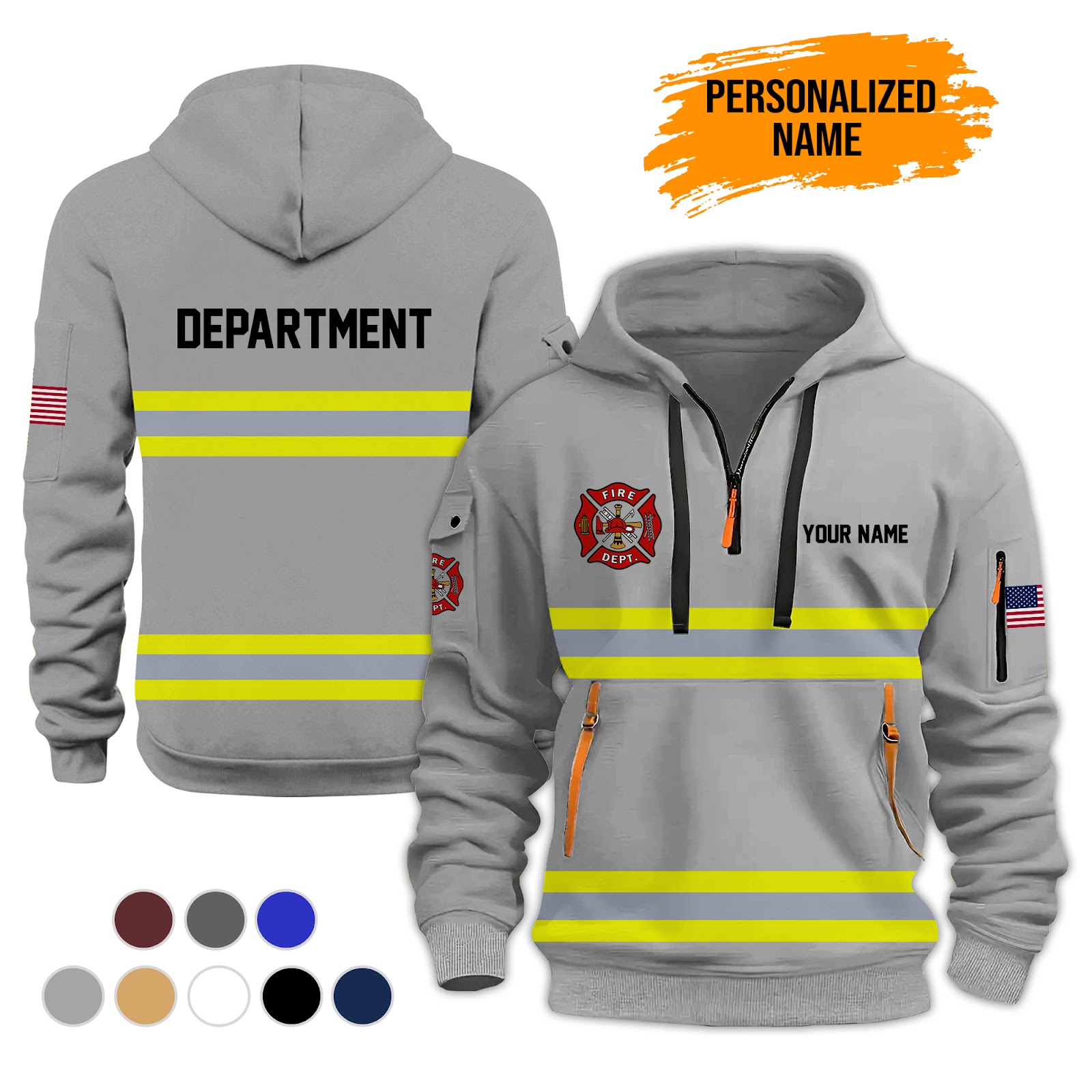 5961004-personalized-name-love-firefighter-3d-printed-quarter-zip-hoodie-ct843-4.jpg Personalized Firefighter 3D Quarter Zip Hoodie - photo 4