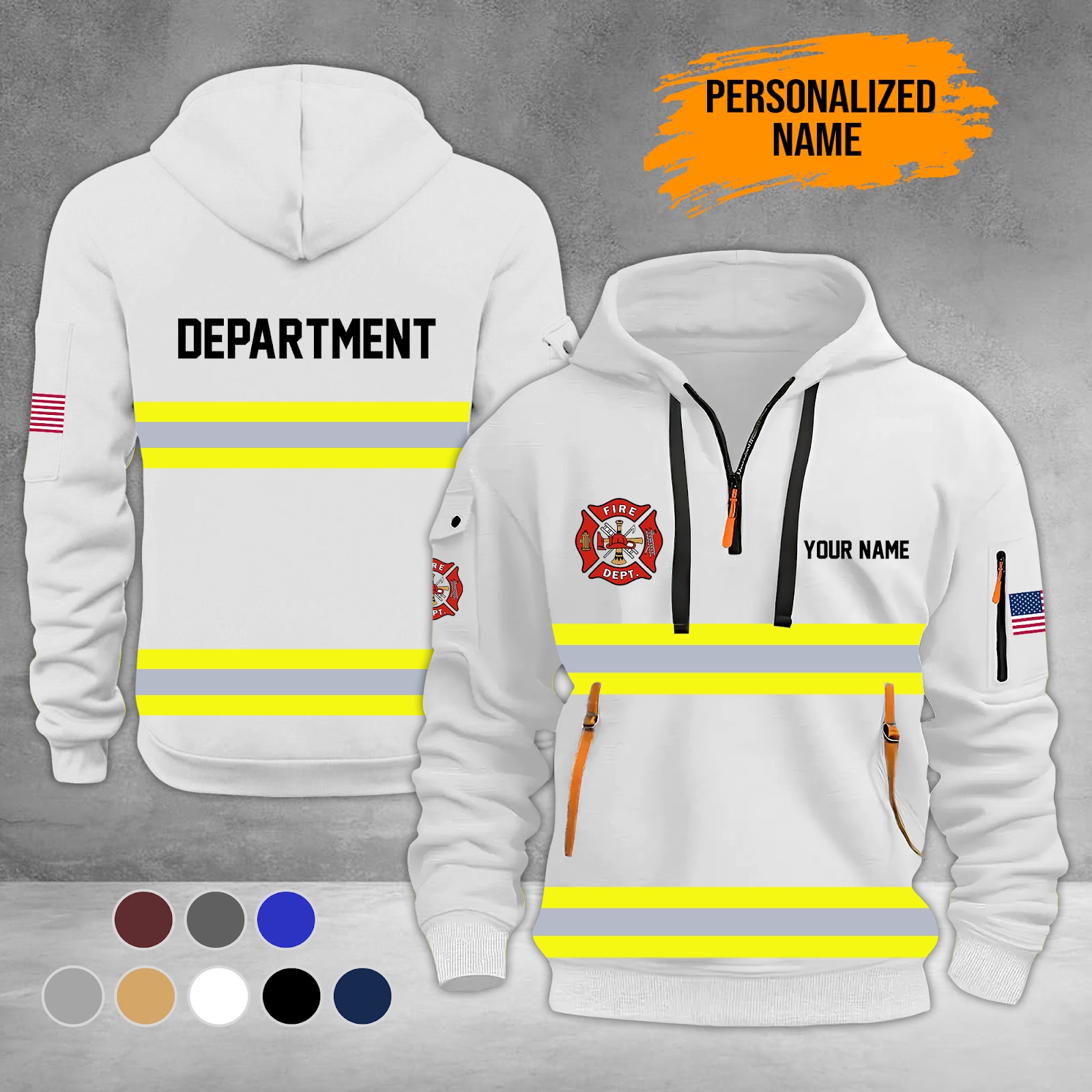 5961004-personalized-name-love-firefighter-3d-printed-quarter-zip-hoodie-ct843-8.jpg Personalized Firefighter 3D Quarter Zip Hoodie - photo 8