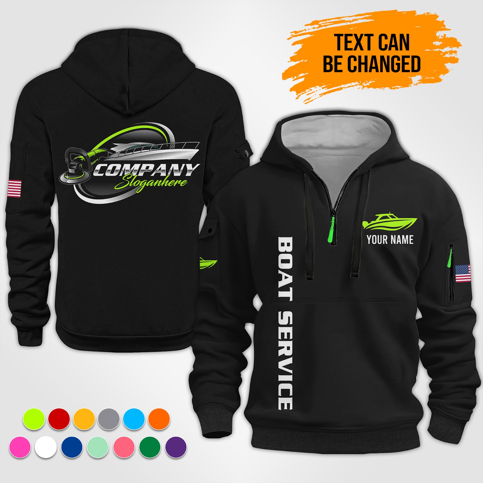 Custom Boat Service Best Uniform 3D Quarter Zip
