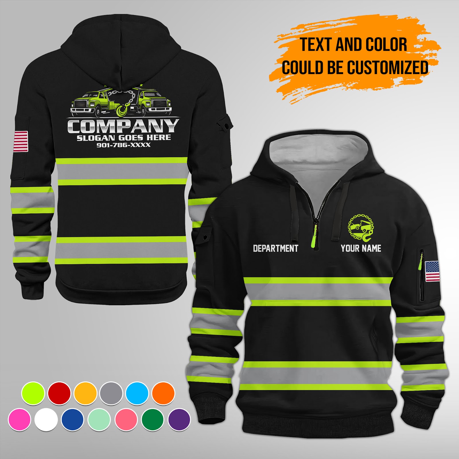 Custom Tow Truck 3D Hoodie - photo 14