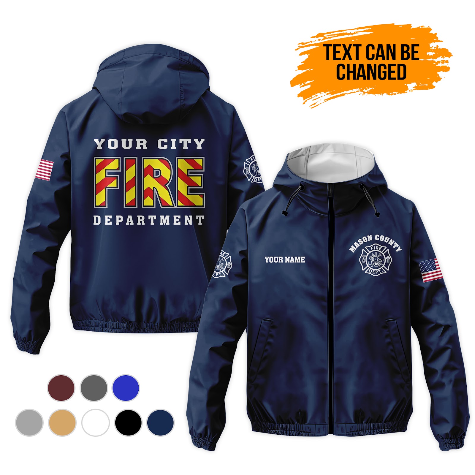 Custom Tow Truck 3D Printed Windbreaker Jacket