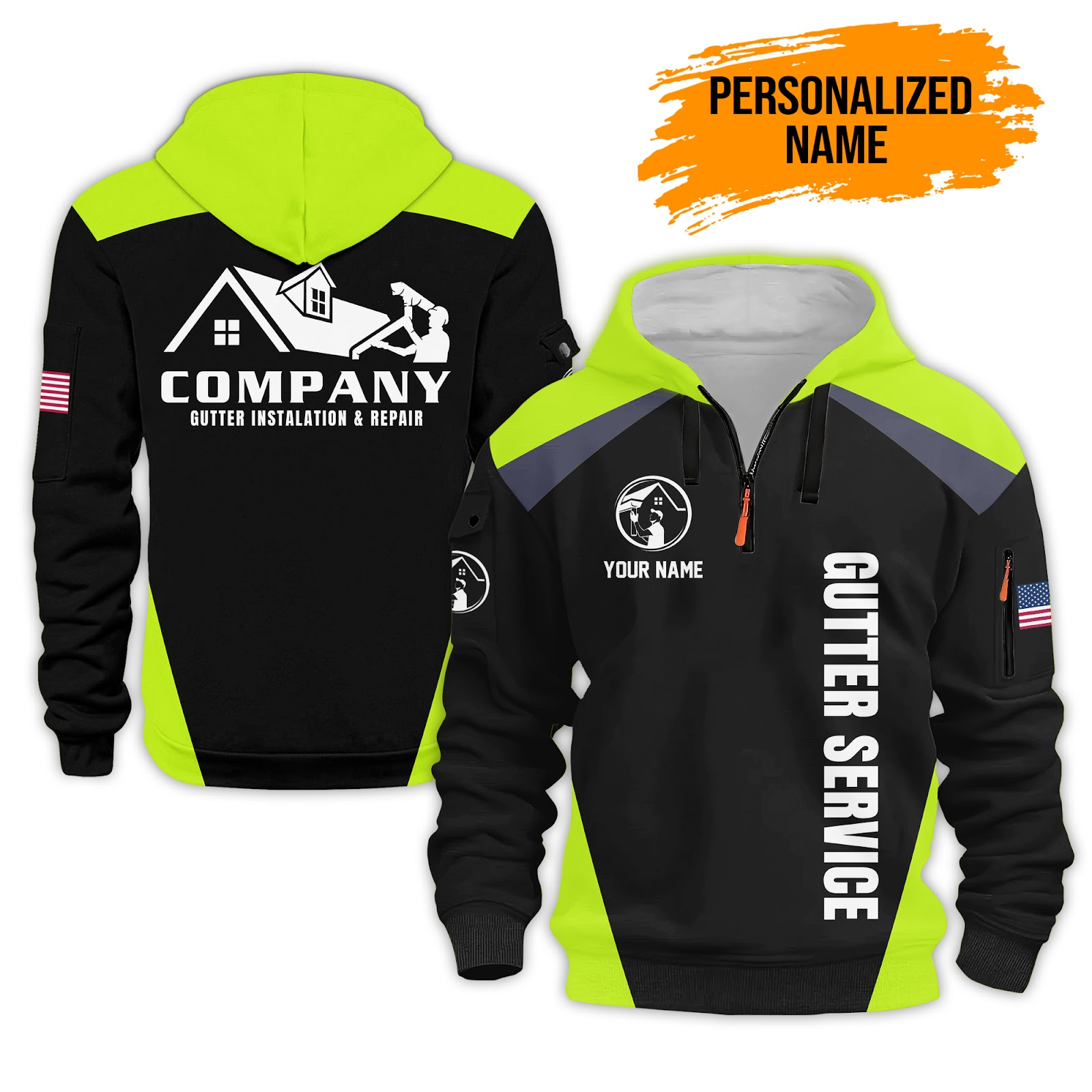Custom Gutter Service 3D Printed Quarter Zip