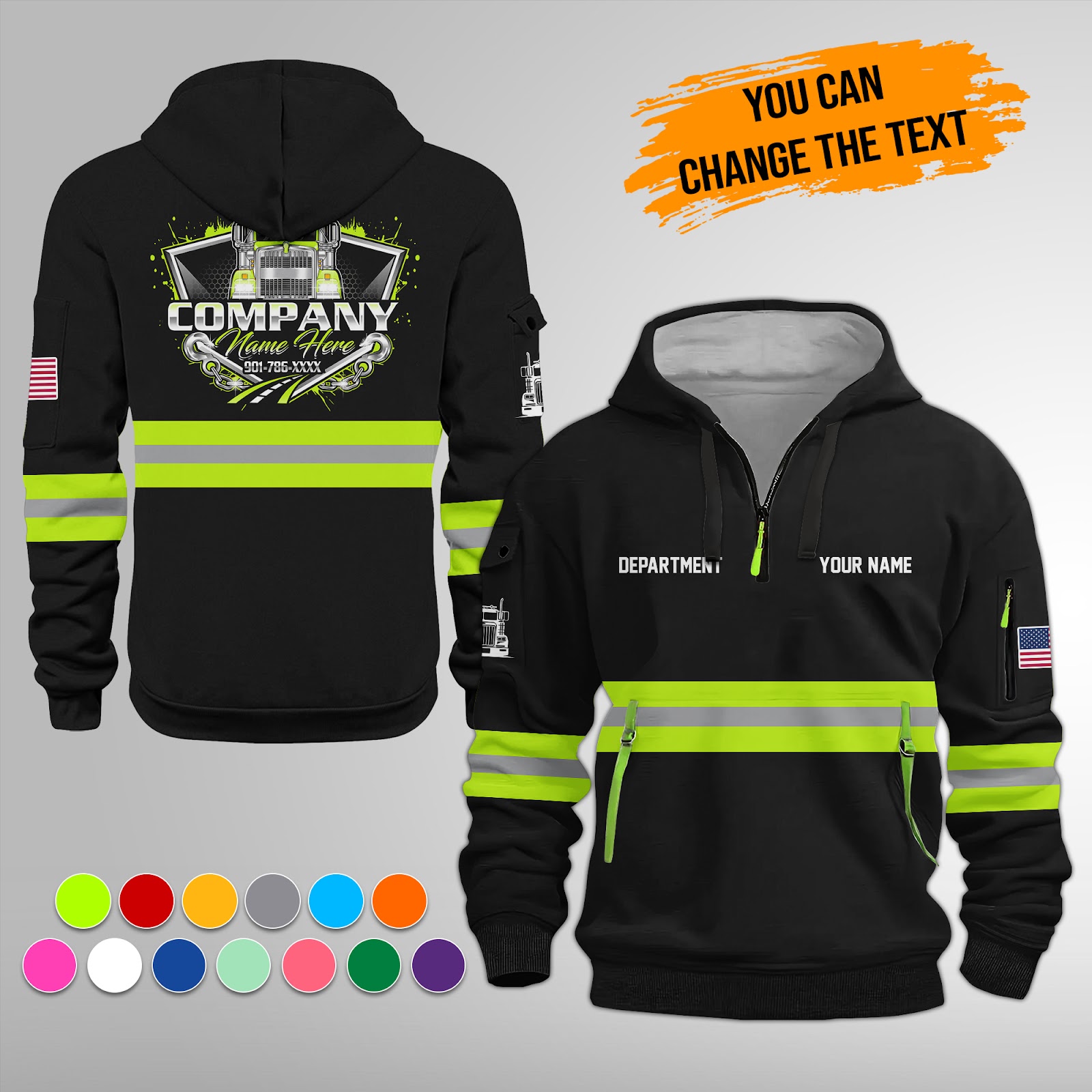 Custom Truck Driver Trucker Big Rig 18 Wheeler 3D