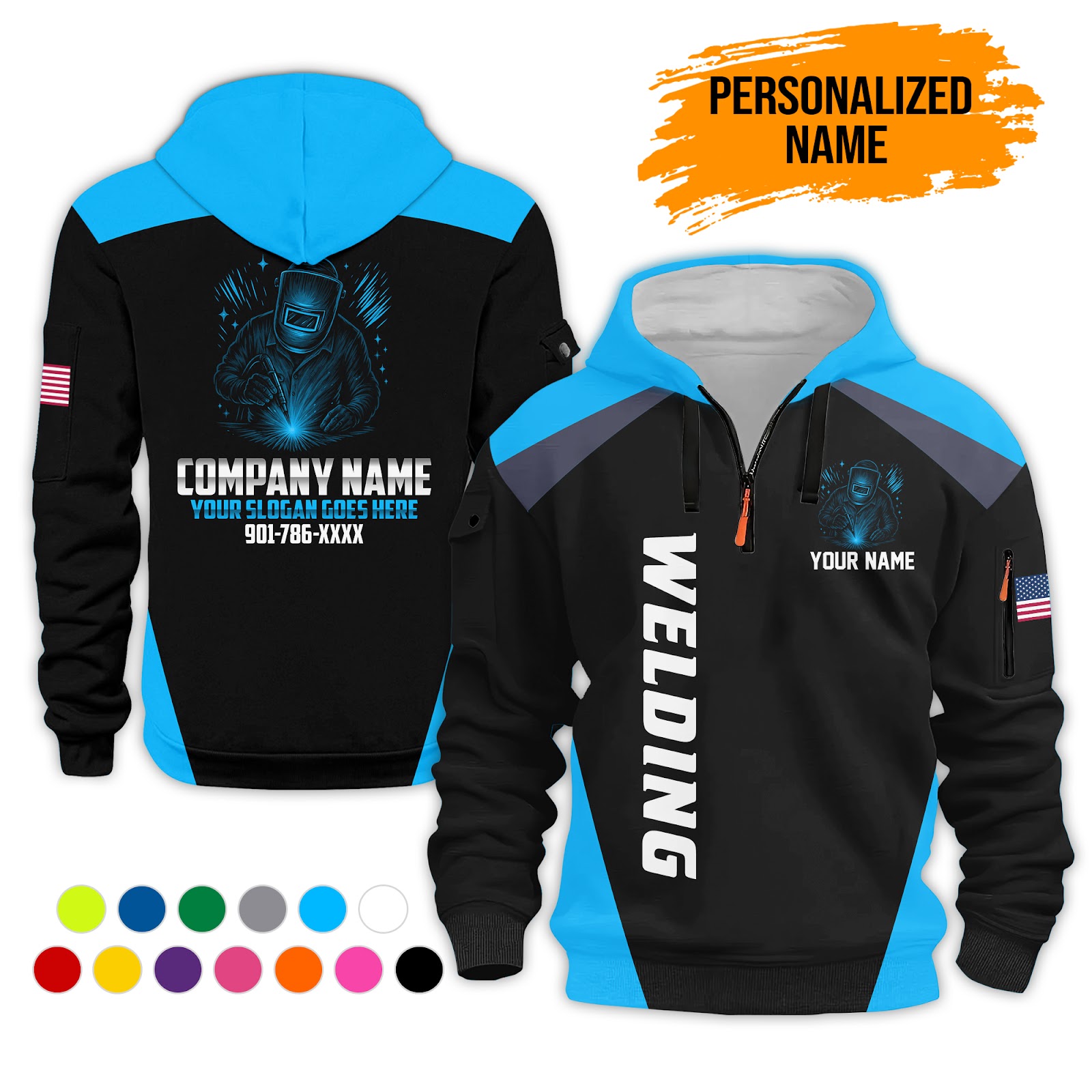 5987968-personalized-name-welding-3d-printed-quarter-zip-hoodie-pc222-5.jpg Custom Welding 3D Printed Quarter Zip Hoodie - photo 5
