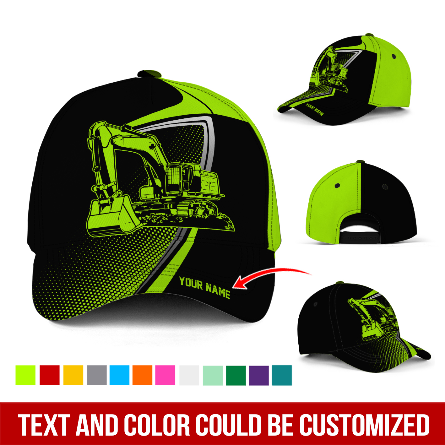 Custom Love Excavator Cap