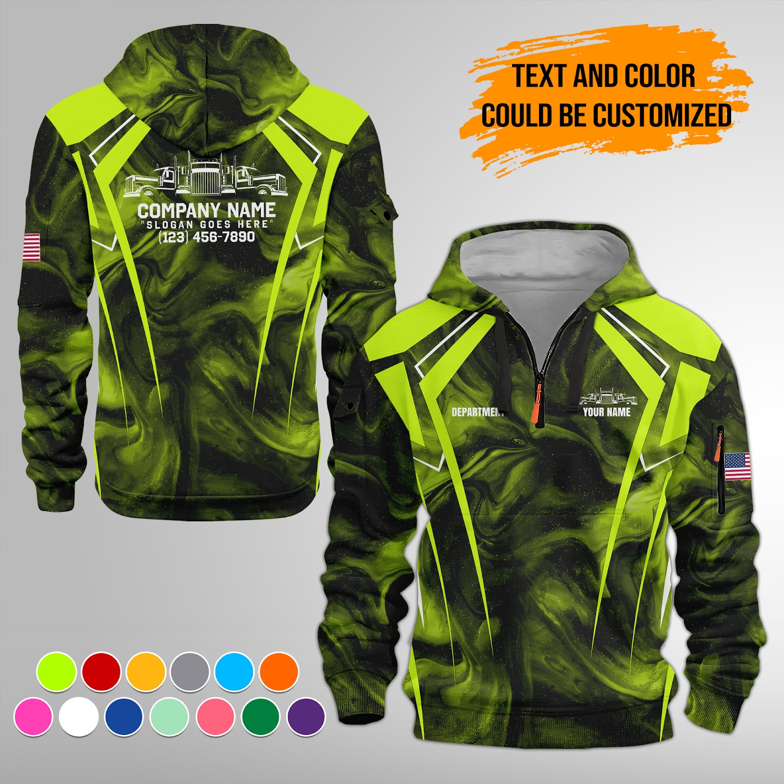Custom Semi Truck Uniform Hoodie