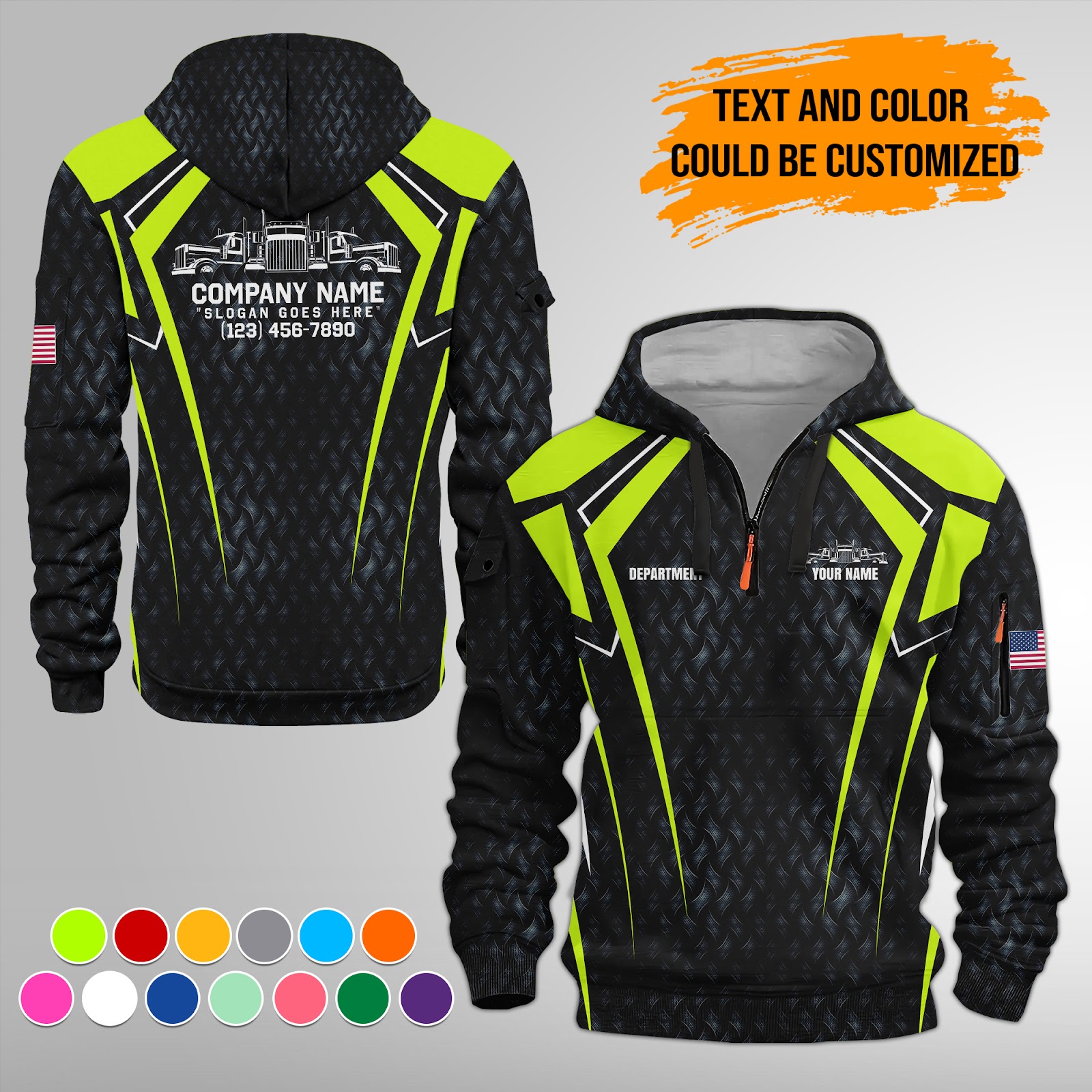 Custom Semi Truck Uniform Hoodie