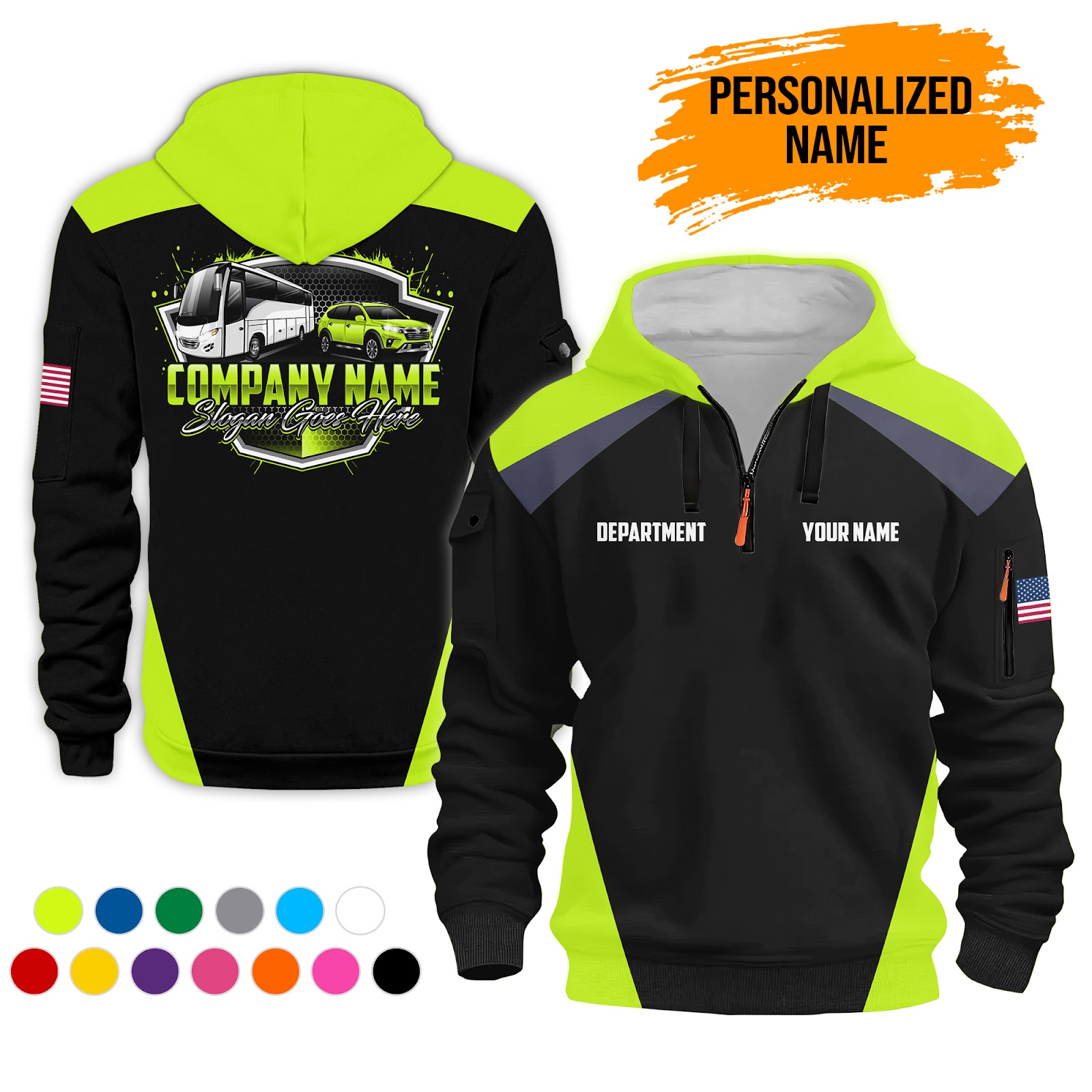 Custom Commercial Vehicle 3D Printed Quarter Zip