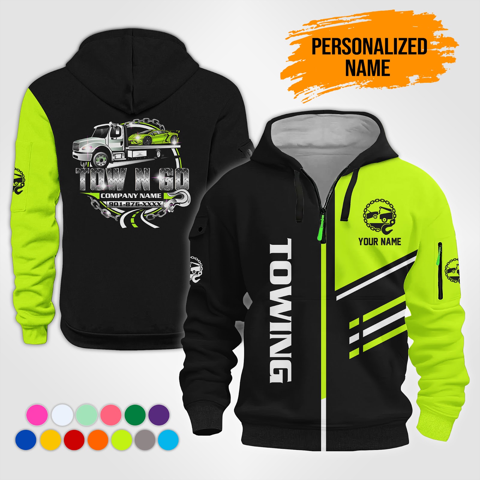 Custom Tow Truck 3D Hoodie