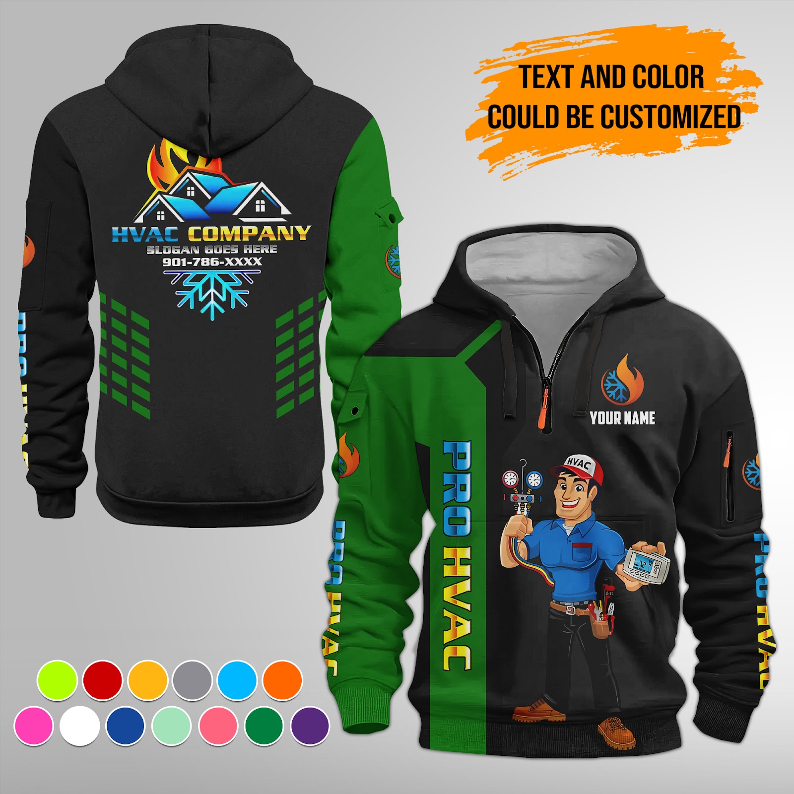 6014480-personalized-name-pro-hvac-quarter-zip-hoodie-am790-12.jpg Custom Pro HVAC Quarter Zip Hoodie - photo 12