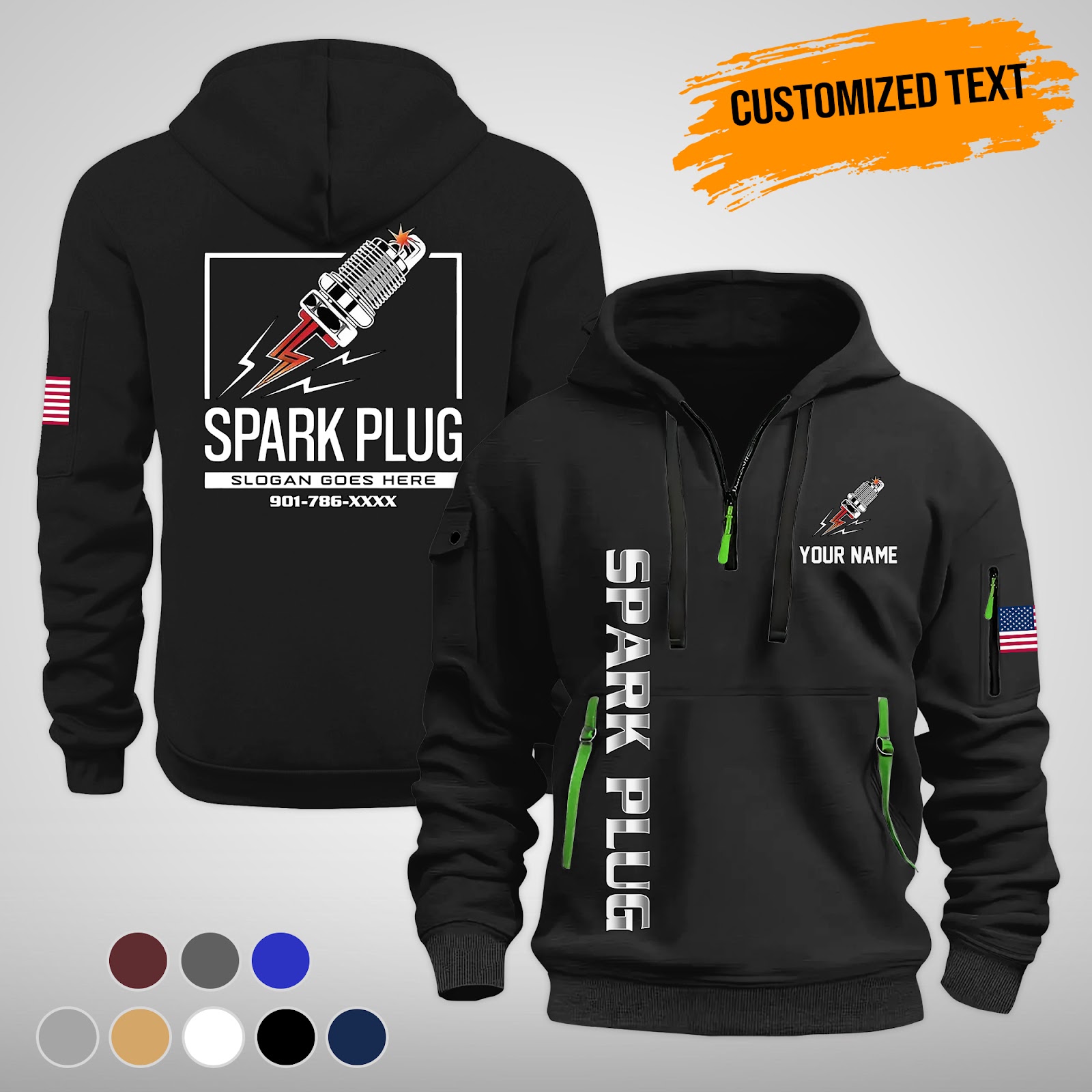 SPARKFORGE™ – Premium Quarter Zip Hoodie for - photo 2