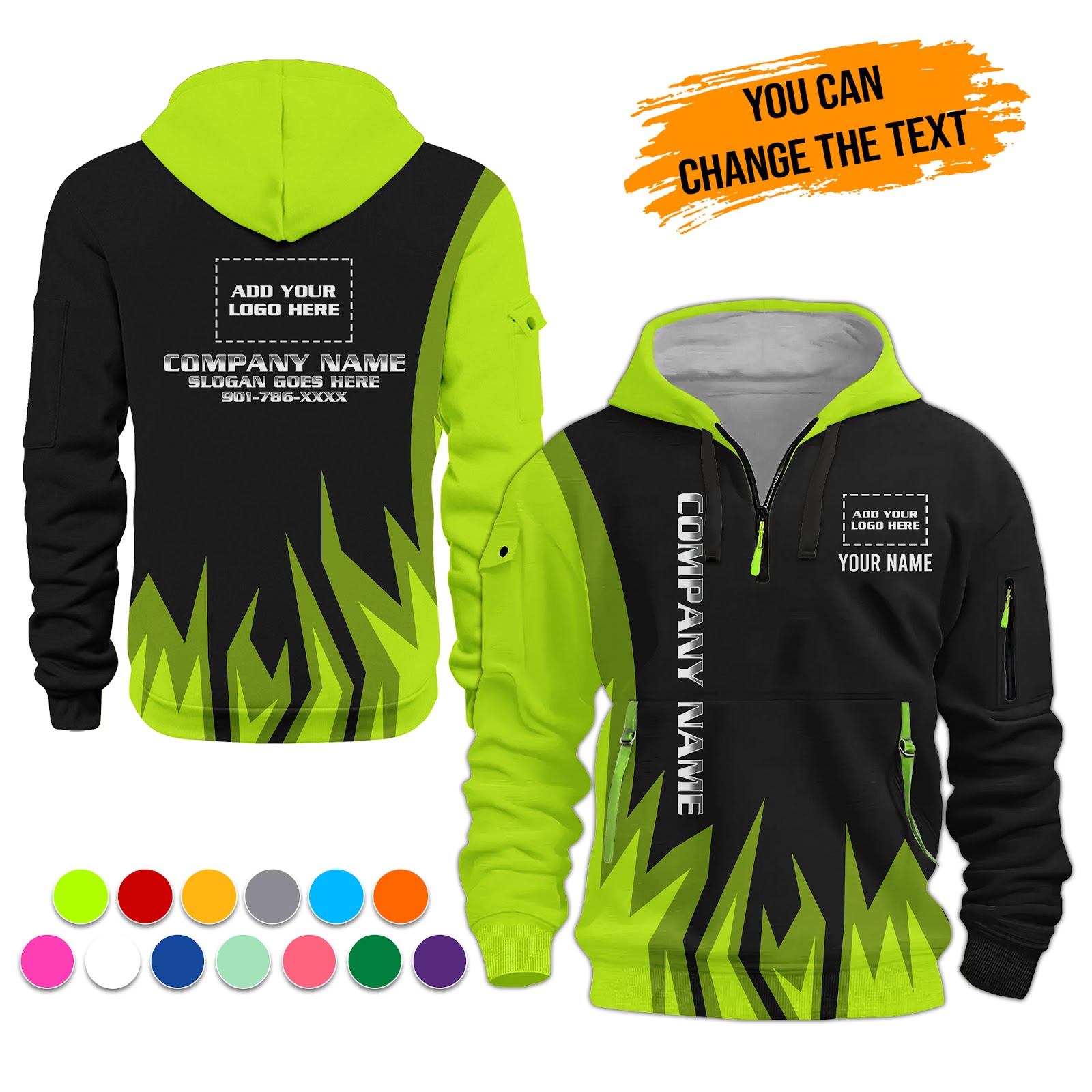 Custom Text Uniform Full Colors Hoodie