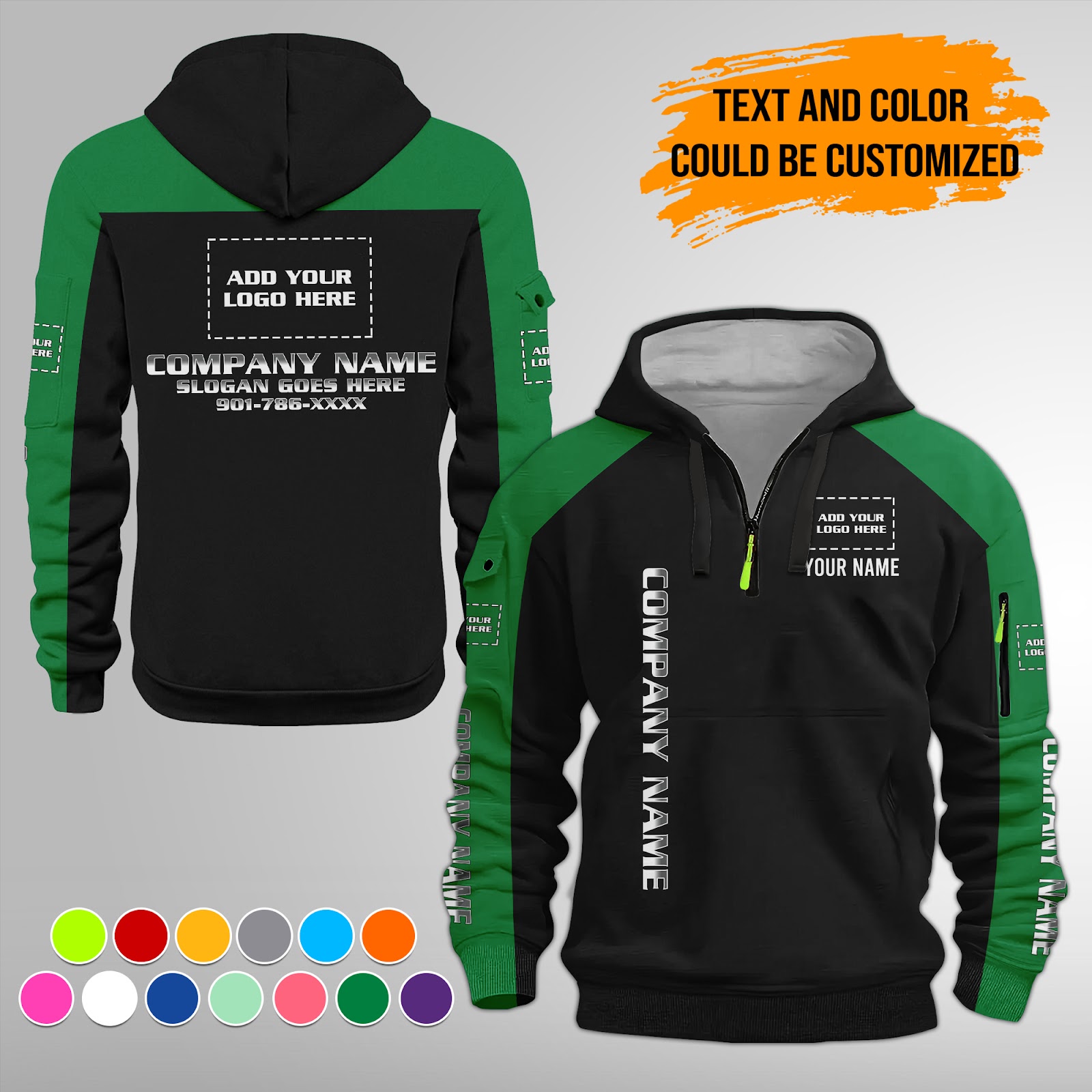6022439-personalized-name-and-color-uniform-quater-zipper-hoodie-am811-12.jpg Custom Uniform Quater Zipper Hoodie - photo 25